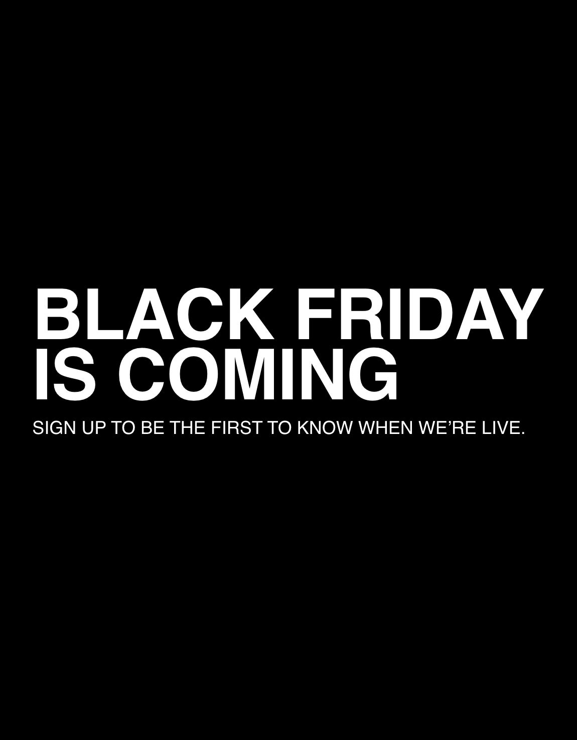 Black Friday SignUp Banner