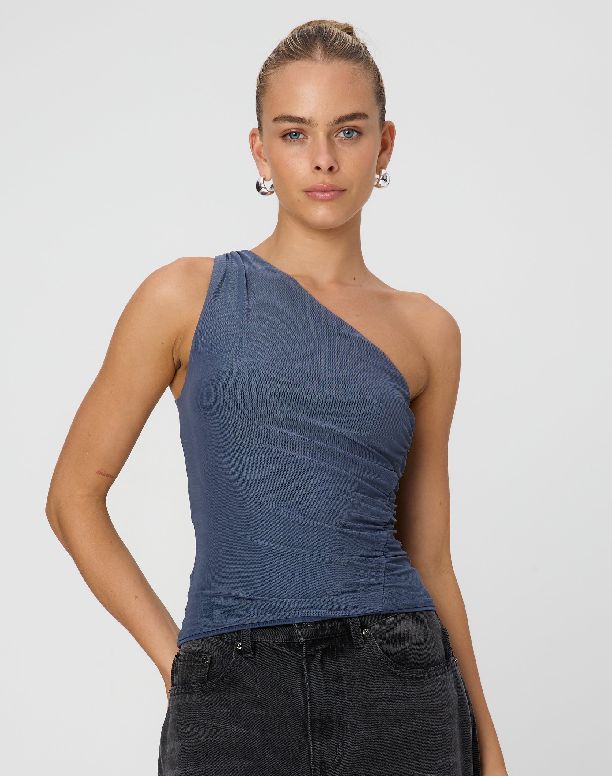 Supersoft One Shoulder Cut Out Top