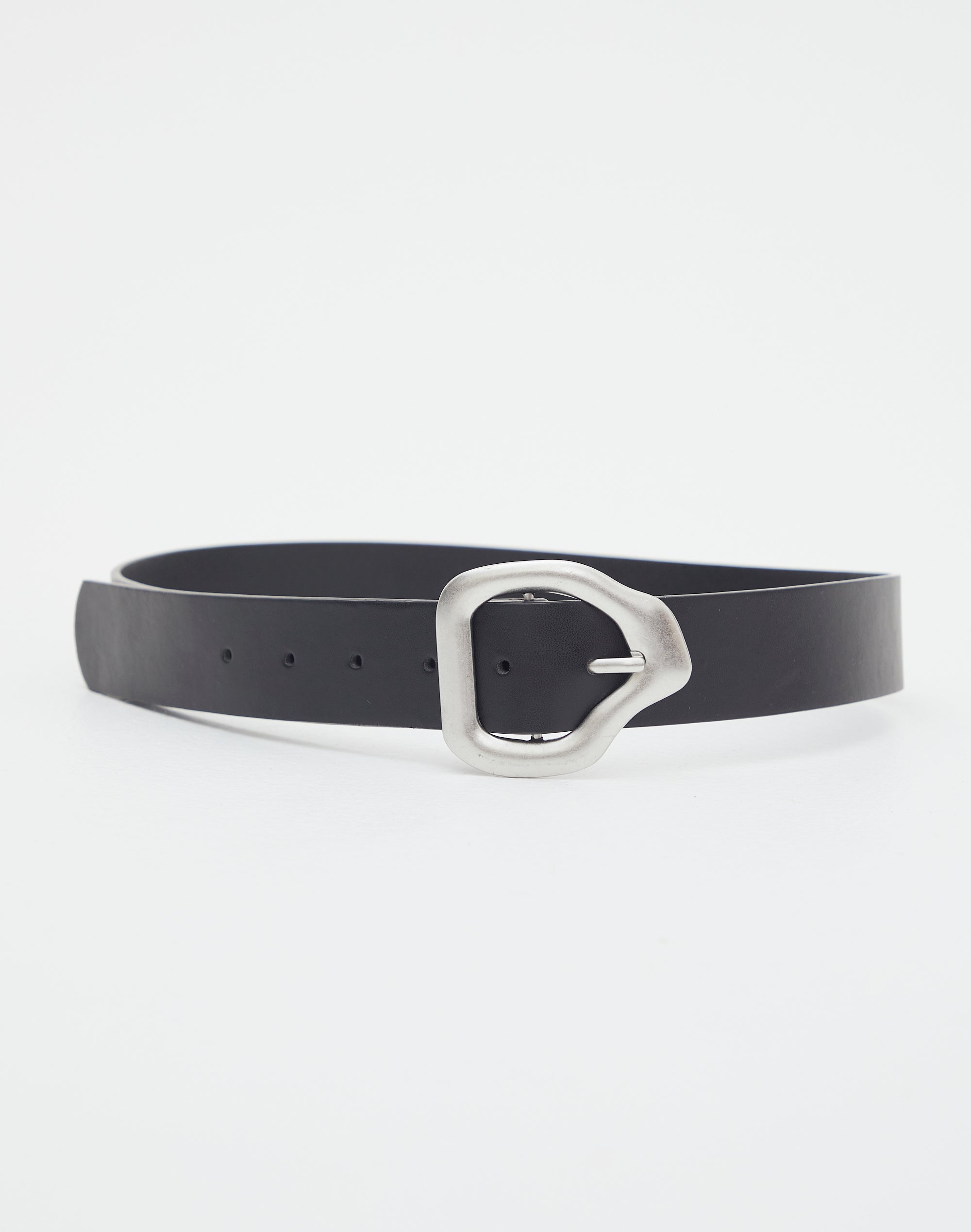 Belt with silver discount buckle