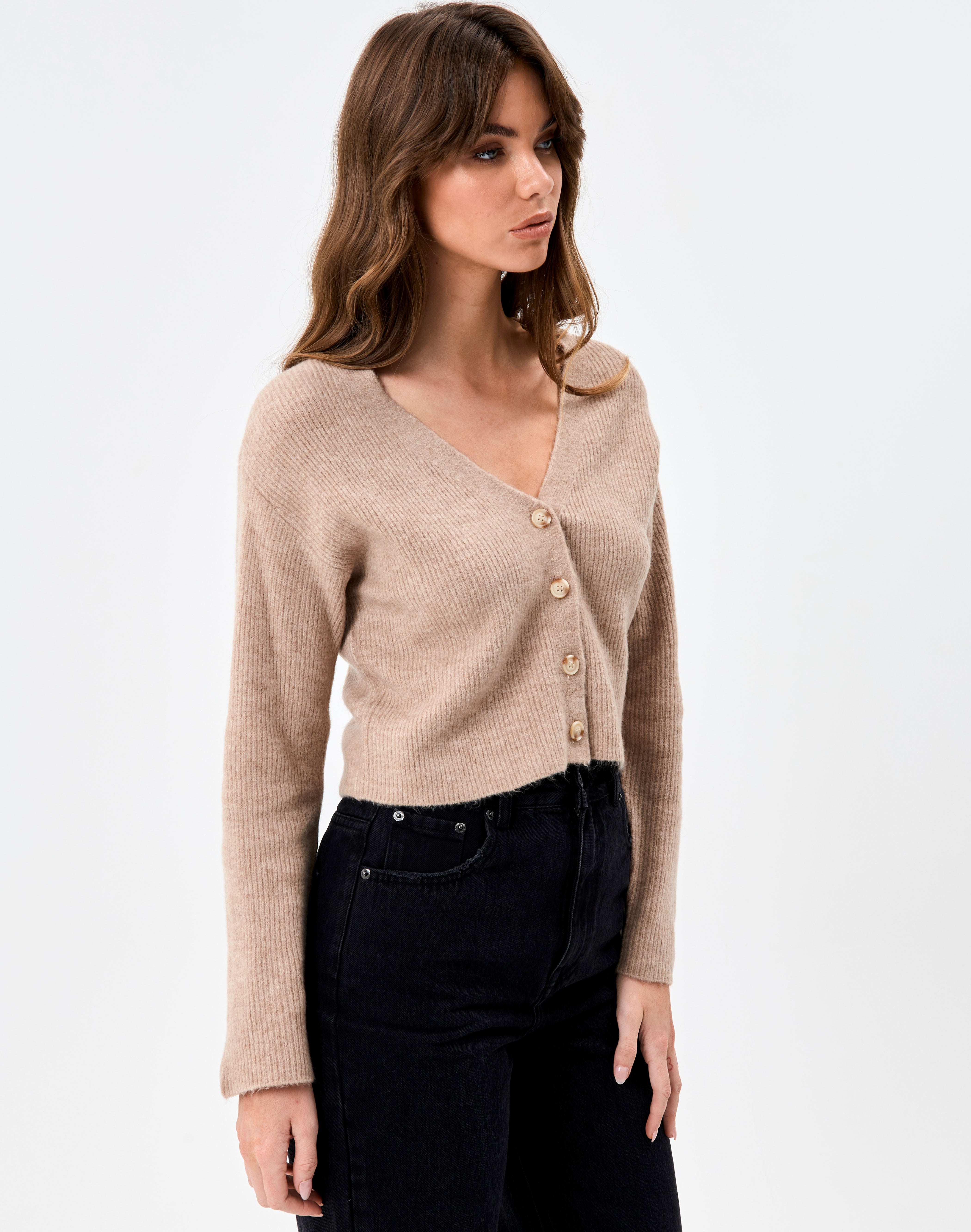 beige long sleeve sweater