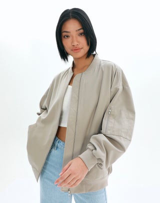 Boxy Denim Utility Jacket in Elsa Wash