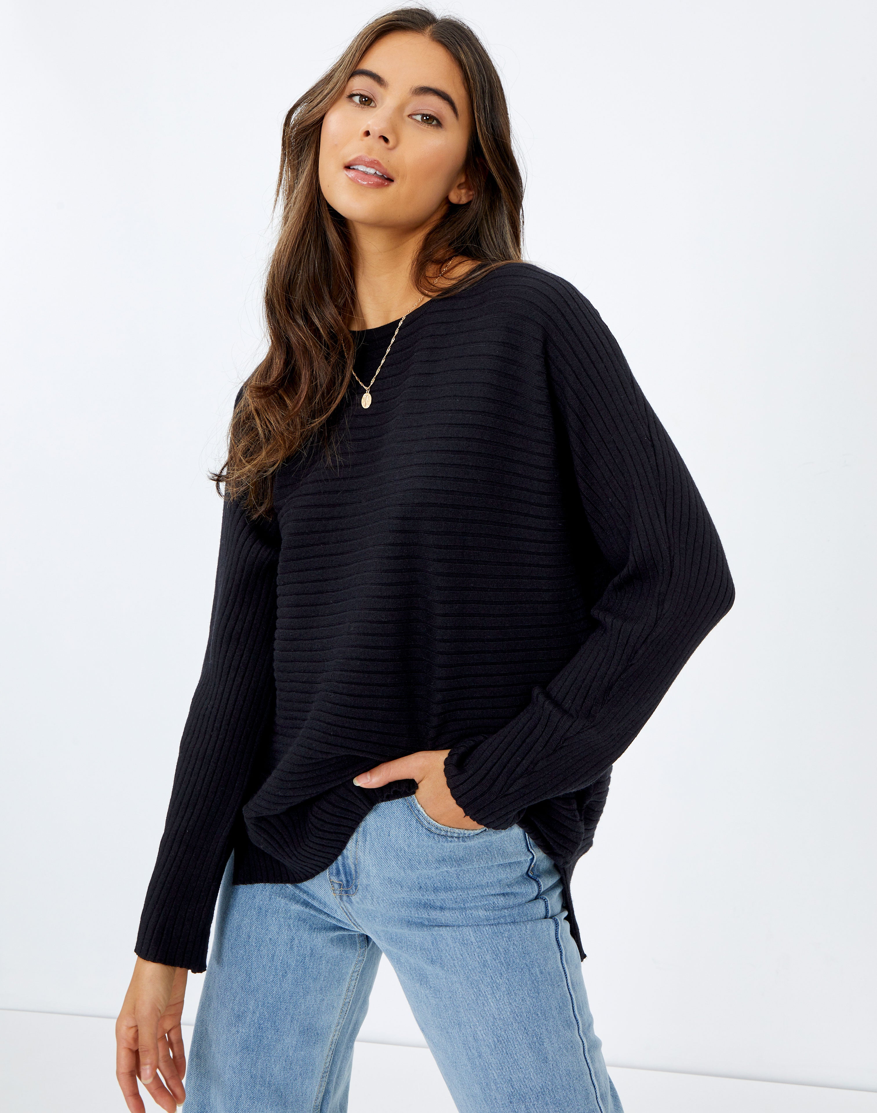 rib knit sweater