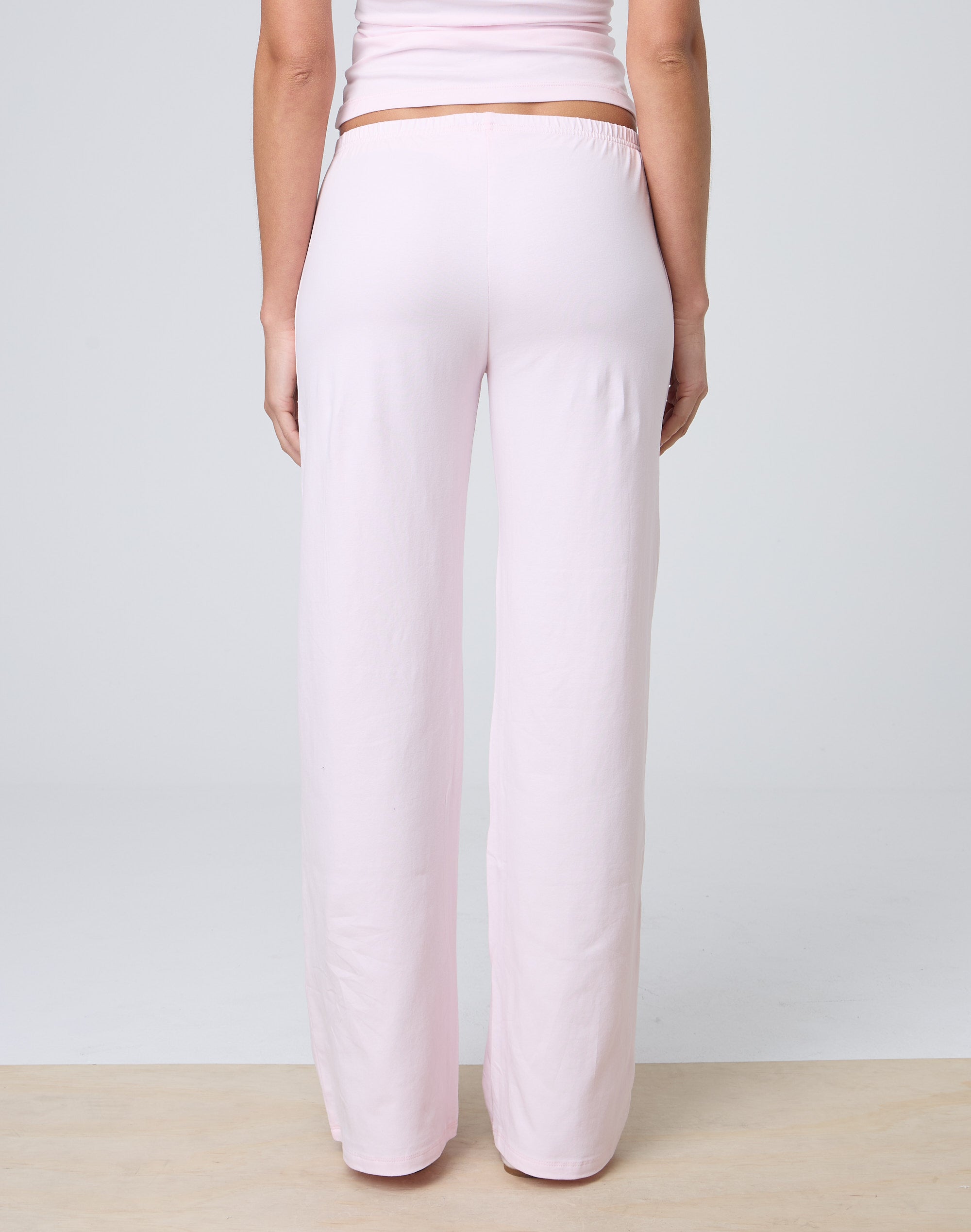 Button Detail Straight Leg Pant