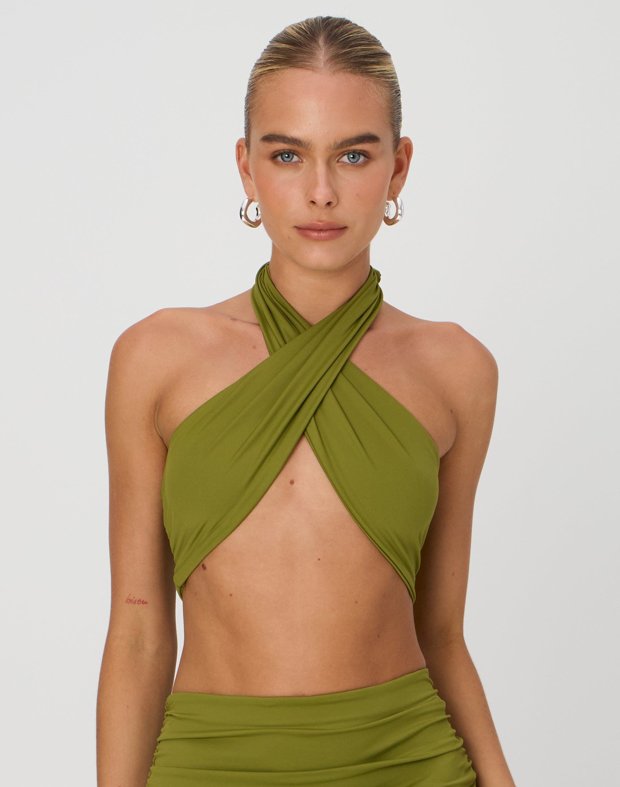 Wrap Halter Top in Like A Moss