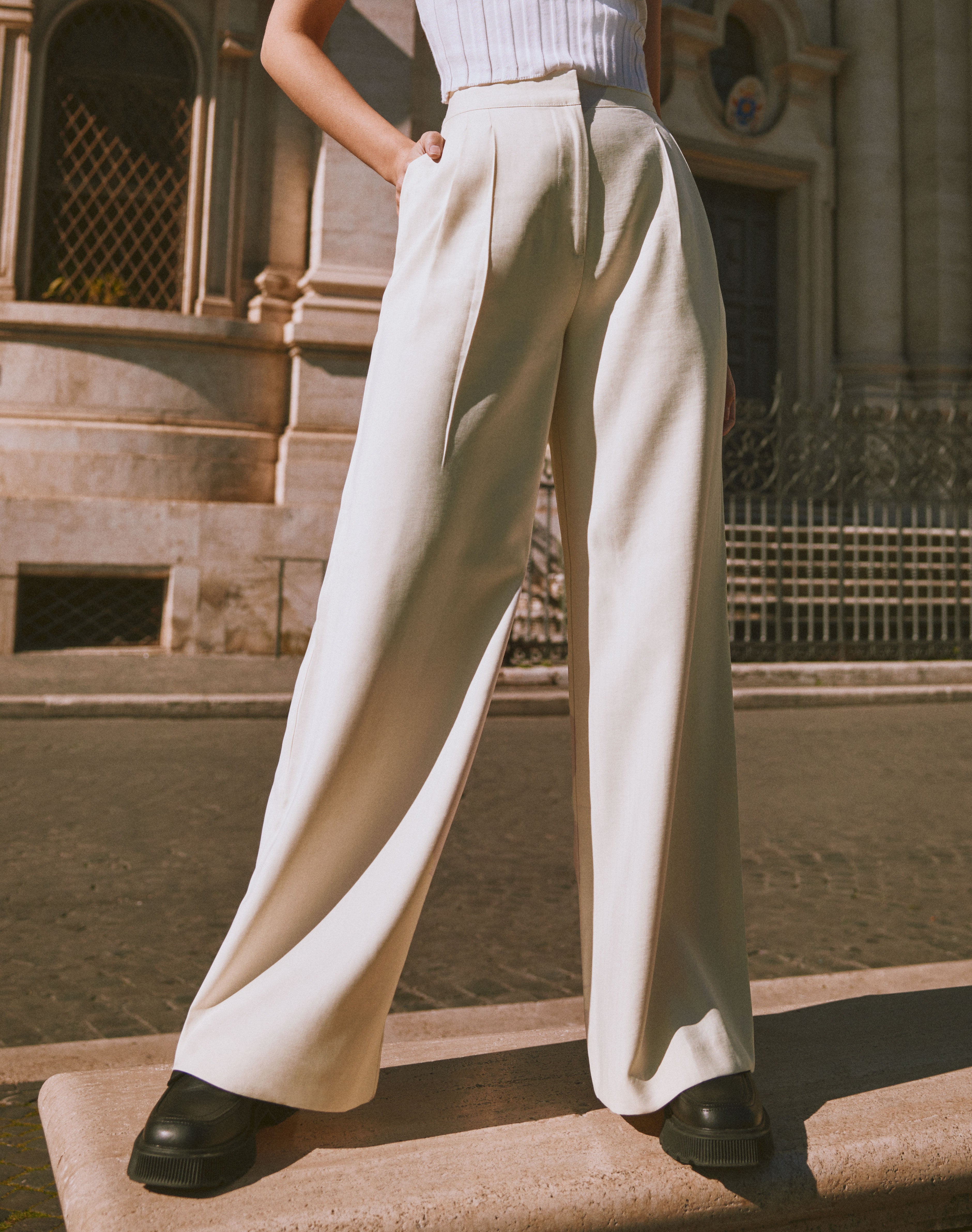 wide leg pants glassons