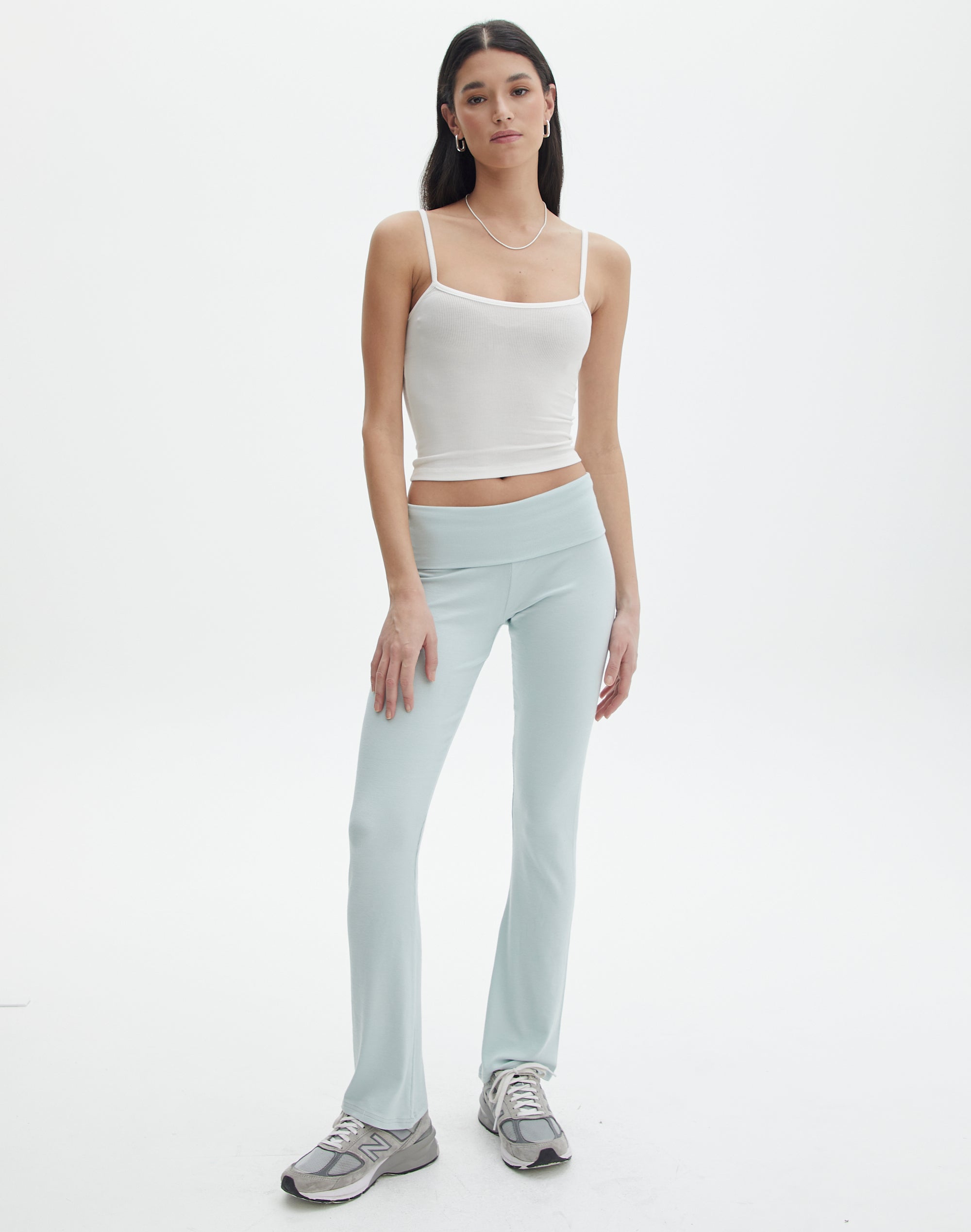 Luxe Lounge Modal Mid Rise Pant in Mist Me Glassons