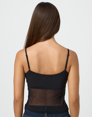 Sheer mesh square neck corset backless ruched cami crop top y2k 90s Re