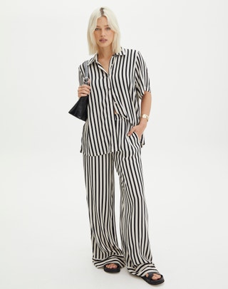 Mid Rise Striped Pant in Suga Stripe