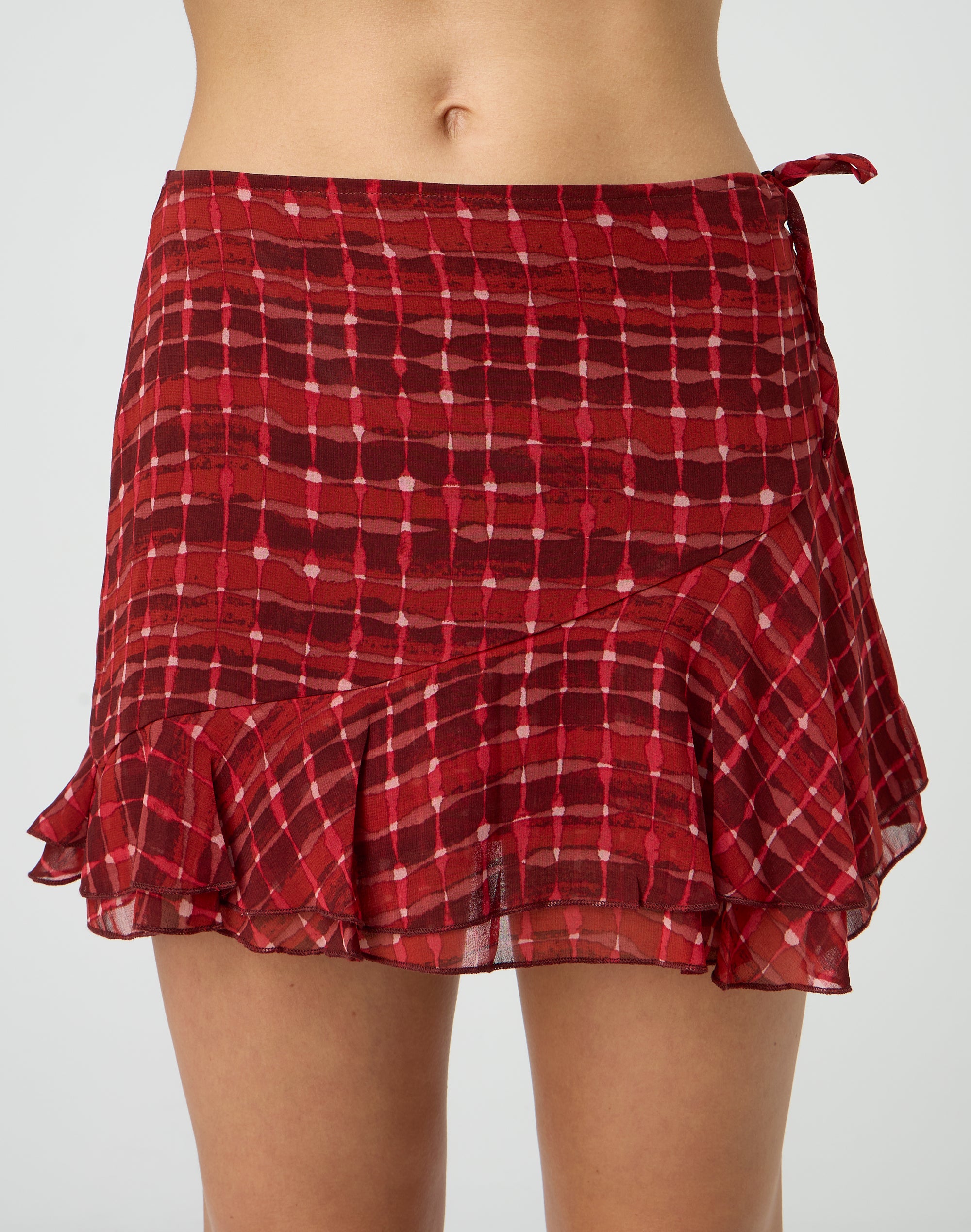 A line chiffon mini skirt best sale