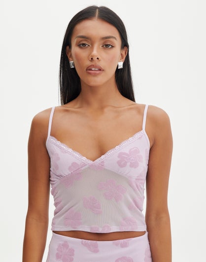 Pastel flowers mesh cami