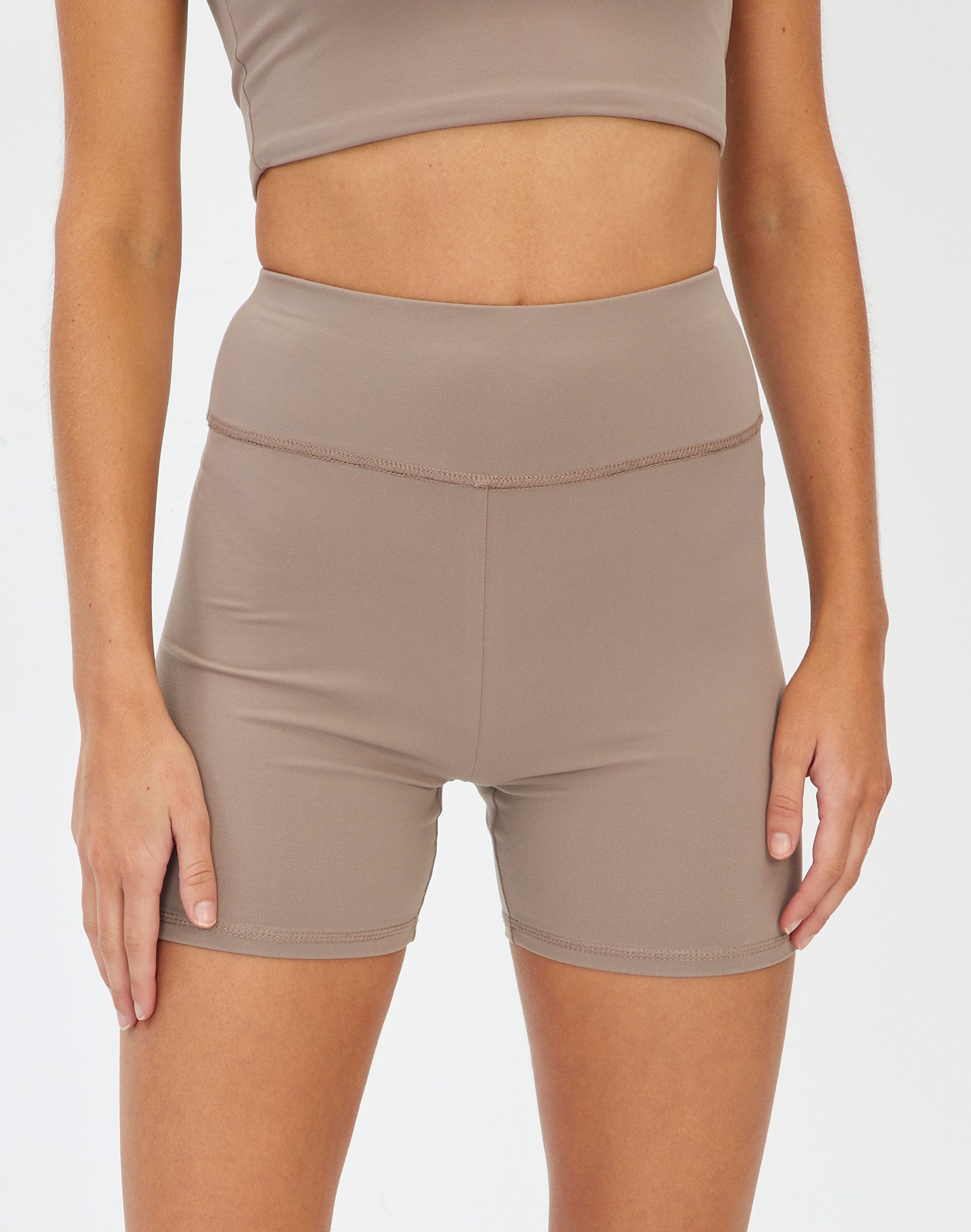 beige biker short