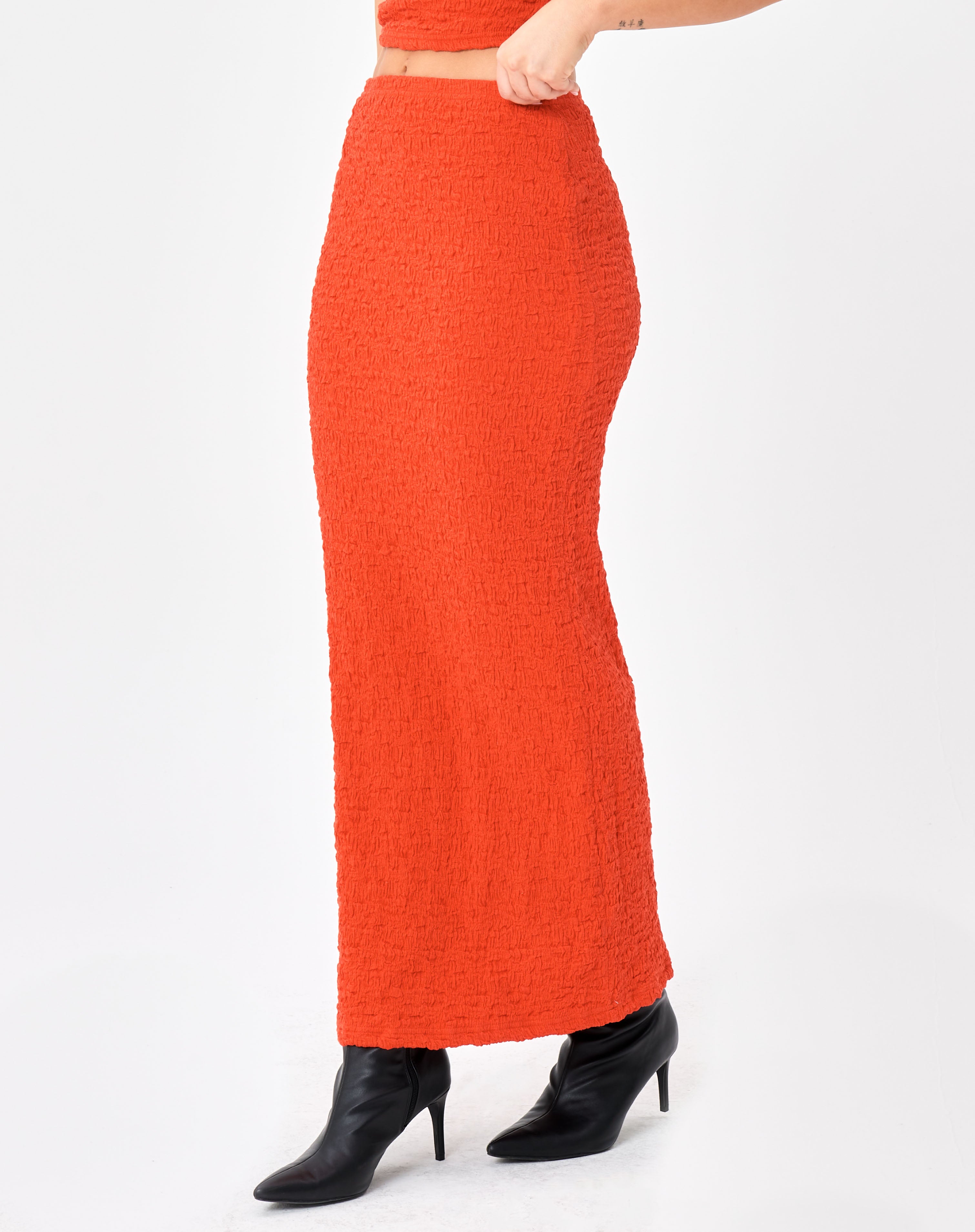 Glassons red midi skirt sale