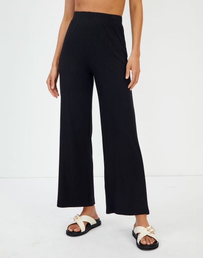 nike ribbed wide leg pants