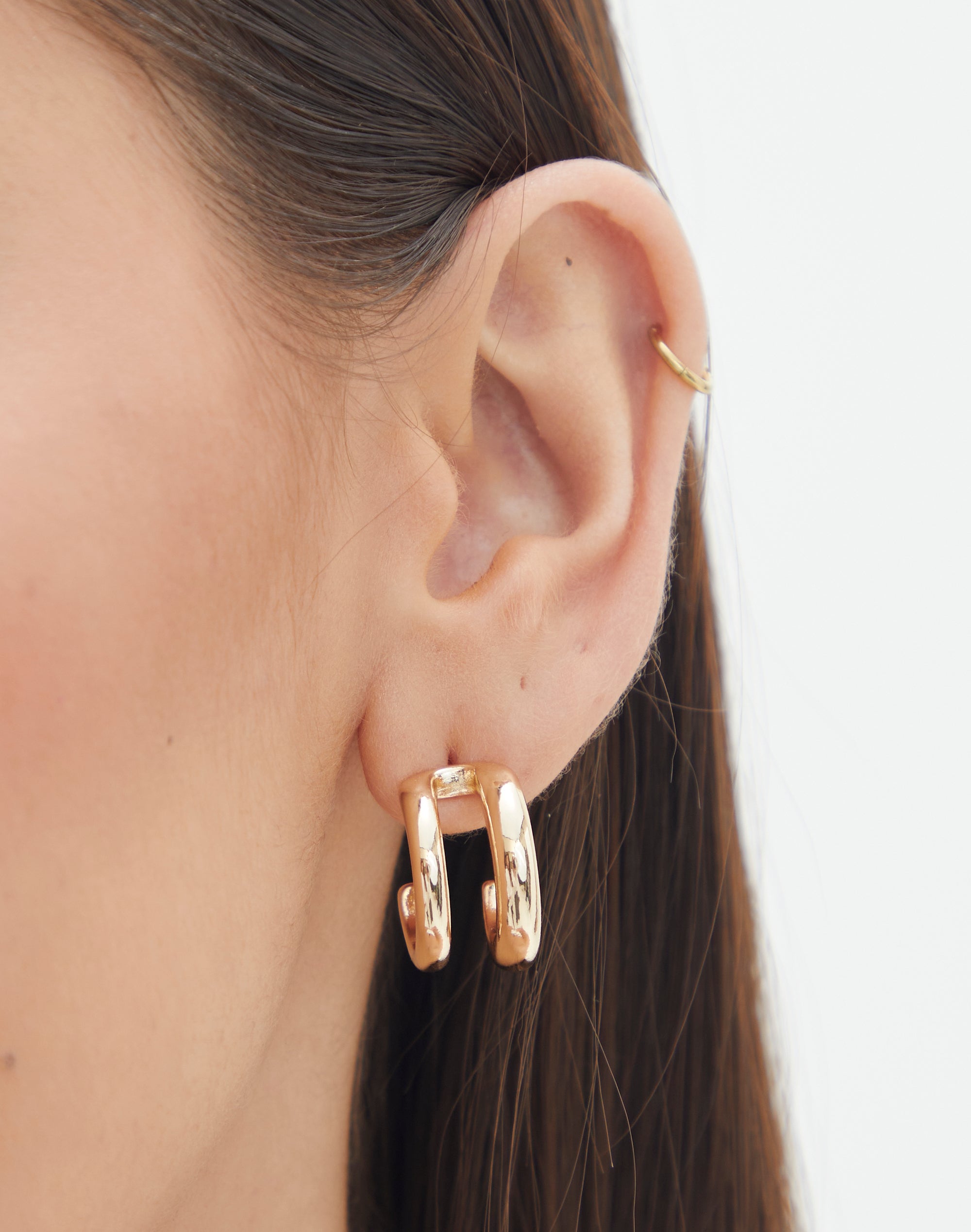 Gold Double Hoop Acrylic Bar Earrings By Virtue – Bella Vita Gifts &  Interiors