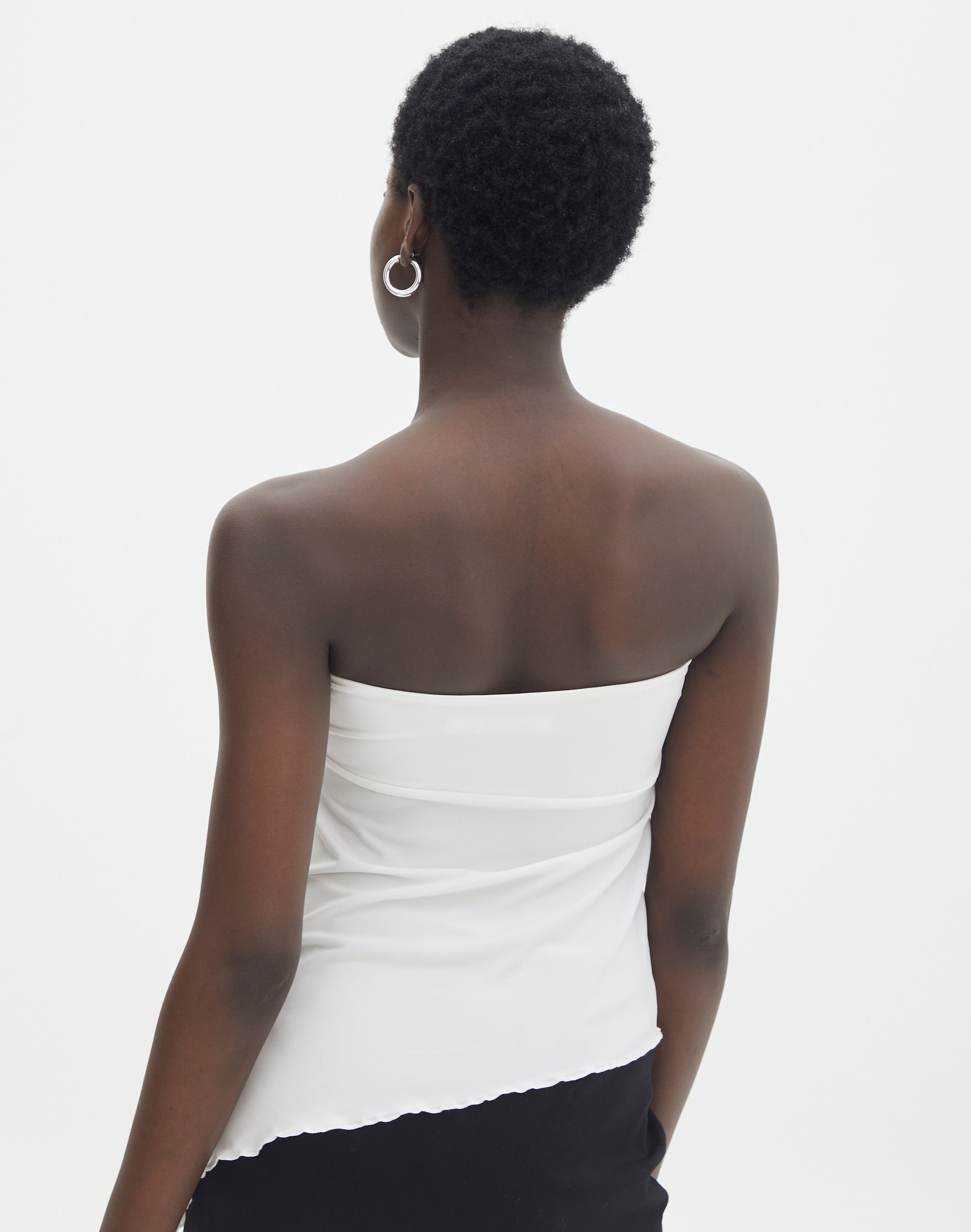 Strapless Asymmetric Top in Milk