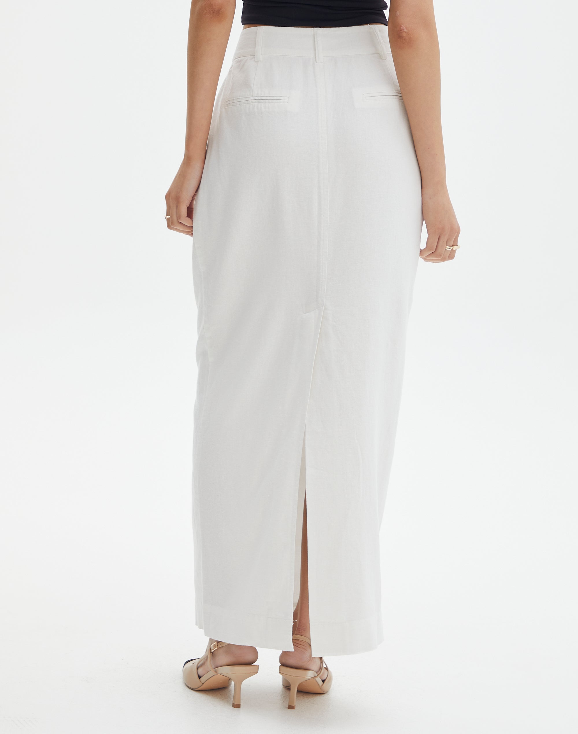 White linen skirt clearance glassons