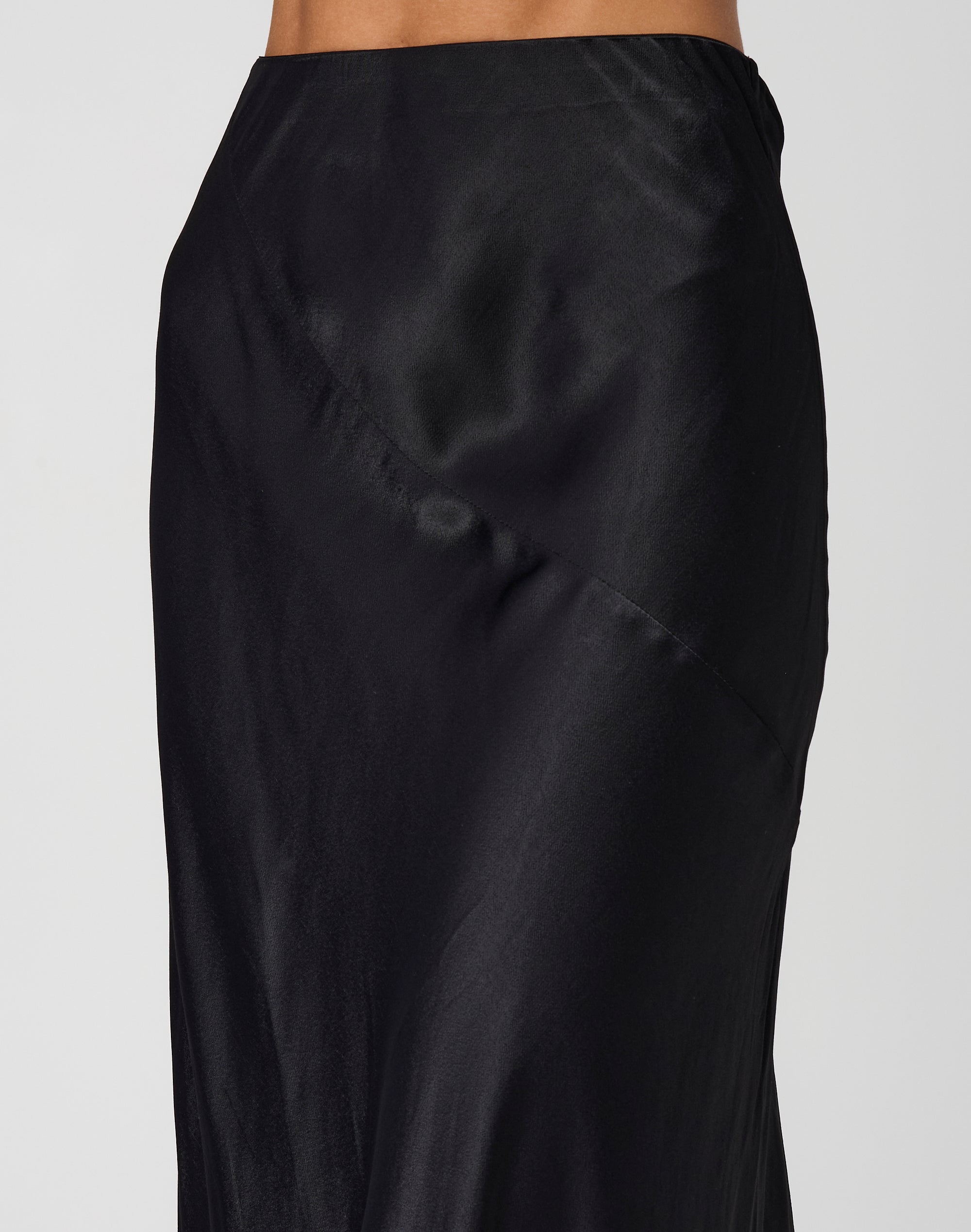 Supersoft Slim-fit Maxi Skirt in Black