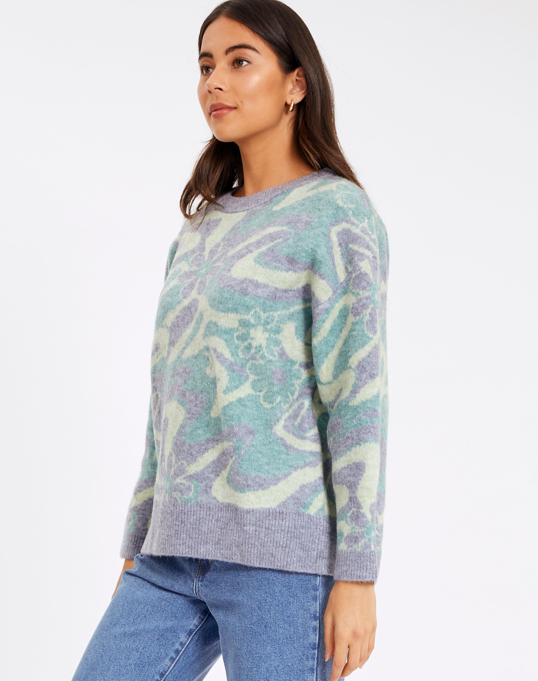 glassons oversized swirl knit jumper