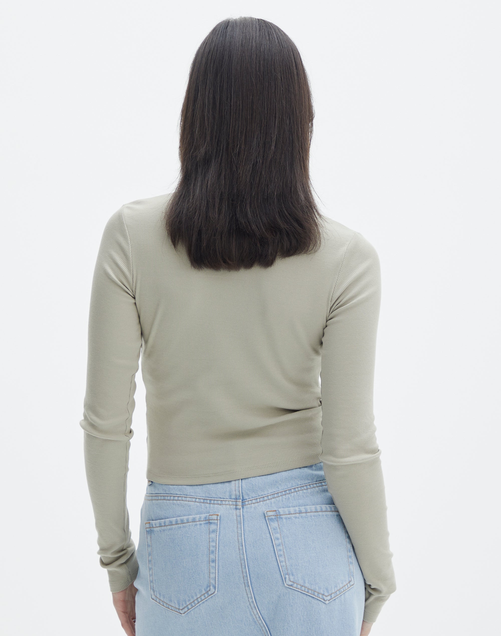 Long Sleeve Ribbed Knit Top in Its Soy Cute