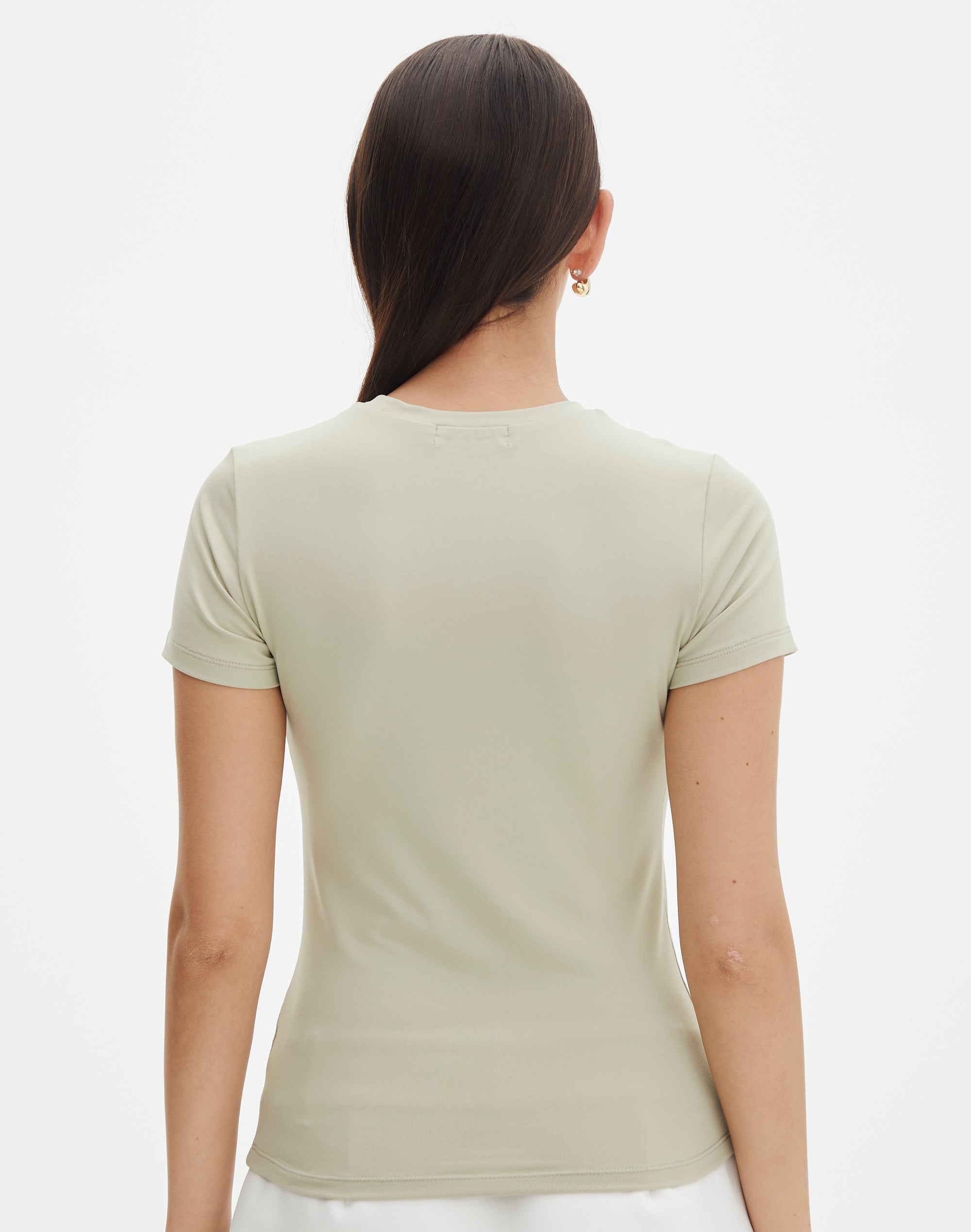 Supersoft Long Line Tee in Like A Moss