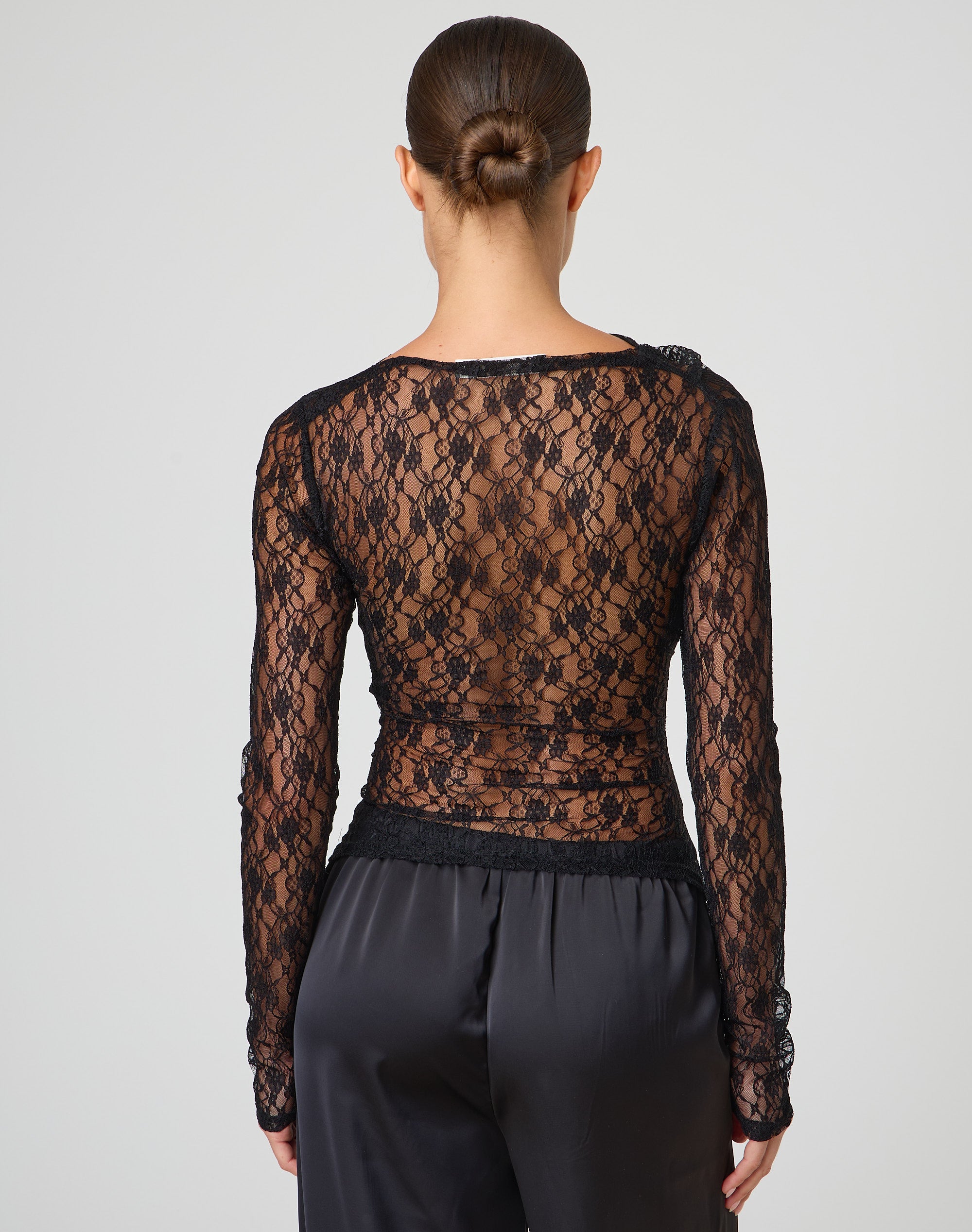 Long lace top best sale