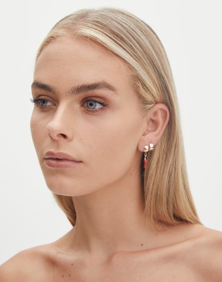 Clear Glass Hoop Earrings with Gold Filled Ear Wires — The Glass Studio