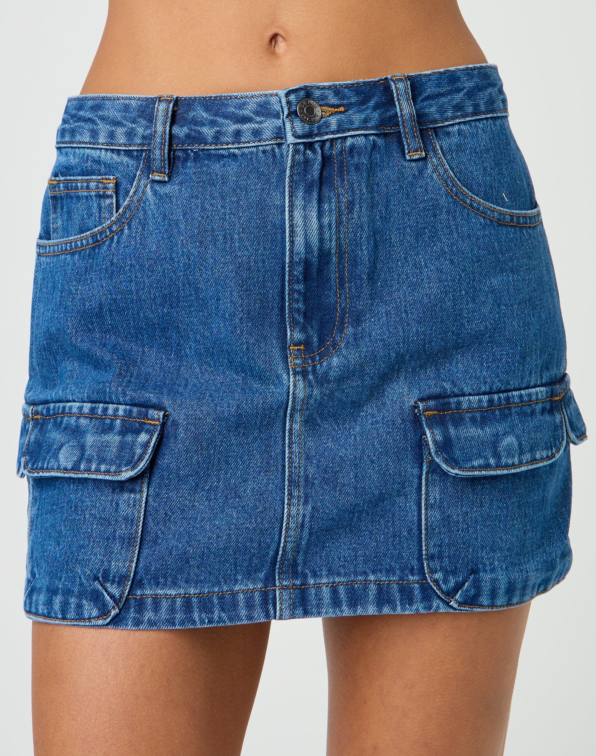 Denim cheap skirt glassons