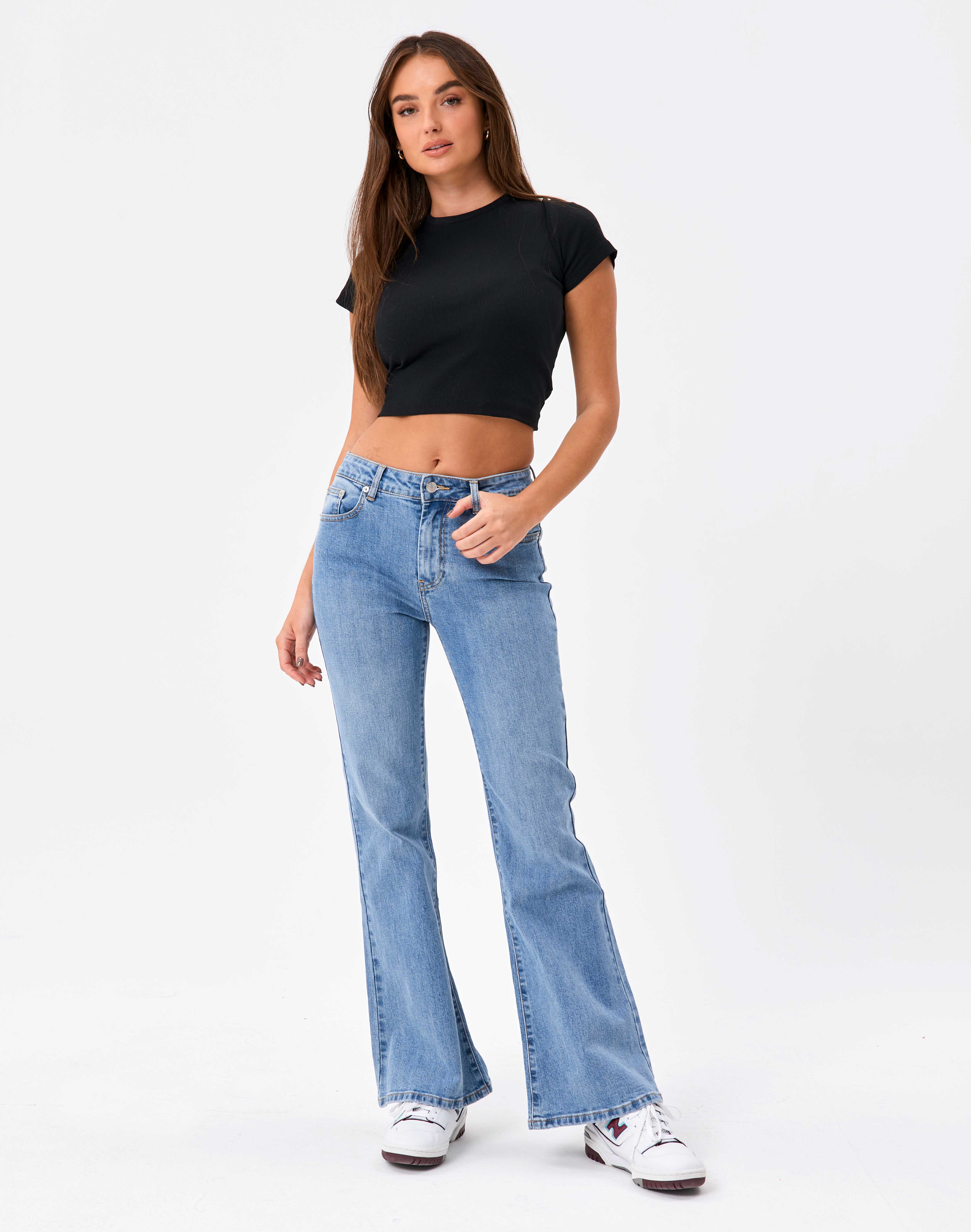 low rise flare jean