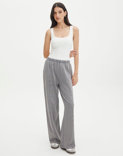 Washed Wide Leg Jogger in Washed Girls Night