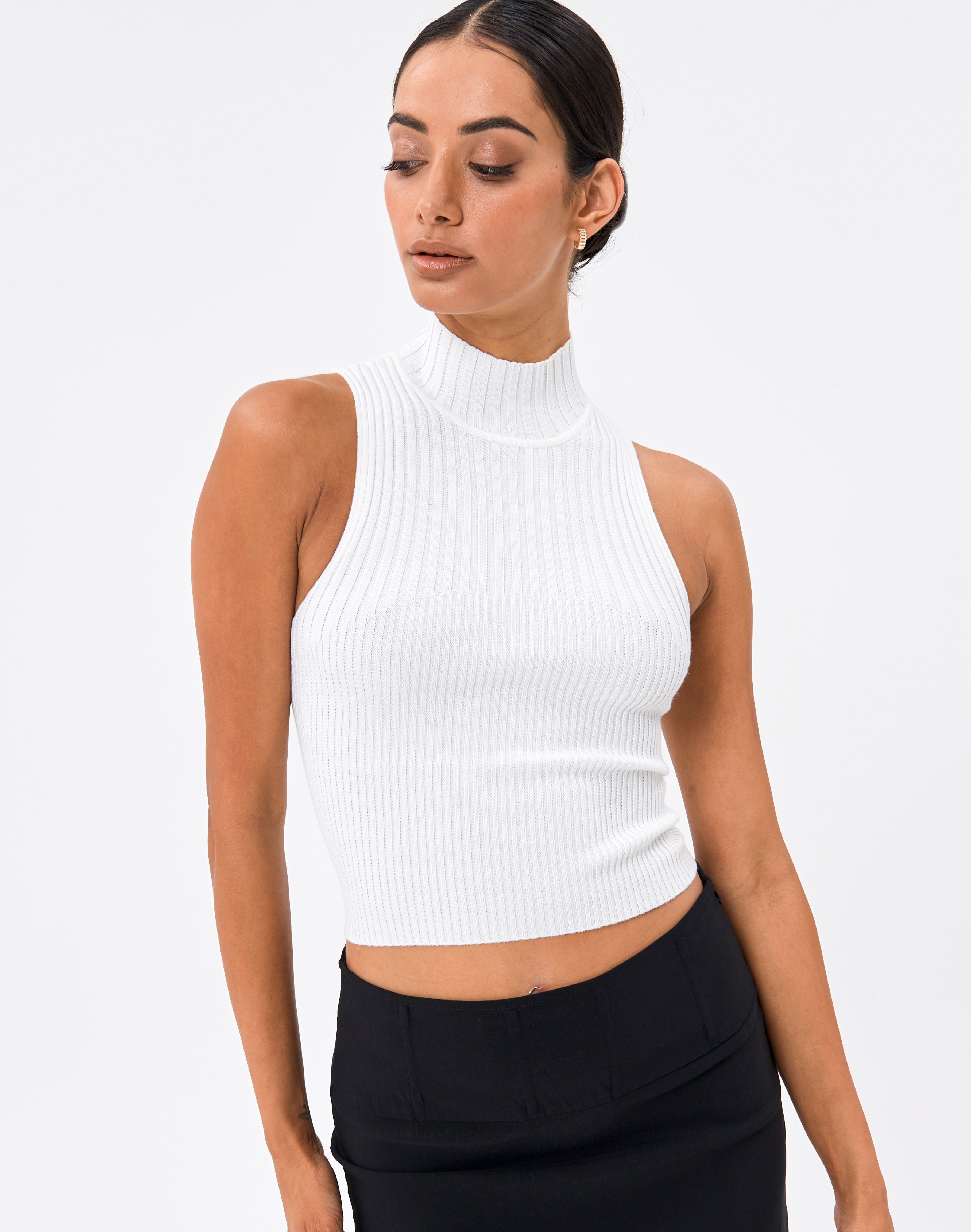 ribbed knit singlet tank