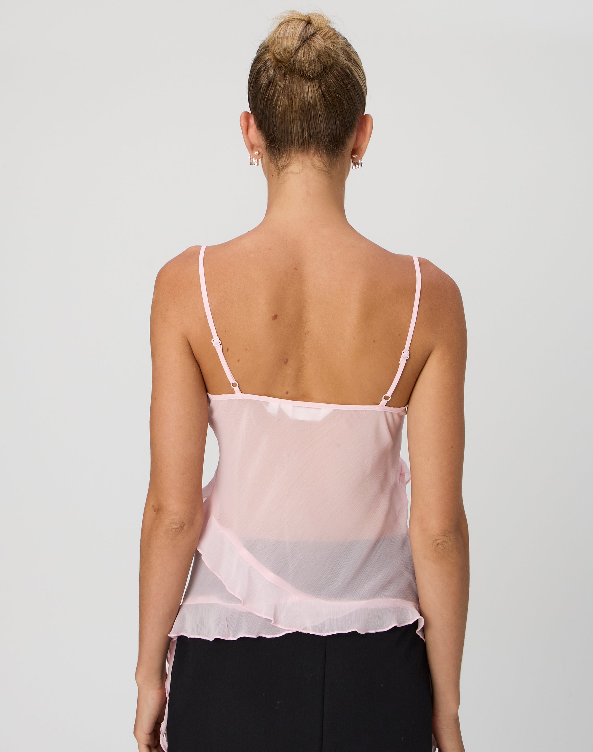 Twist Front Embroidered Cami