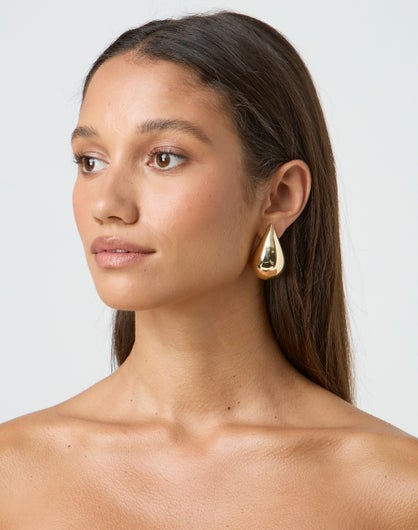 Statement Oversized Drop Earrings in Gold | Glassons US