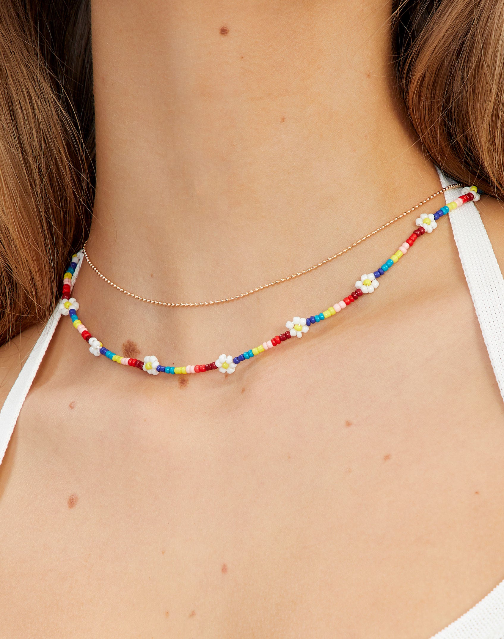 daisy beaded choker