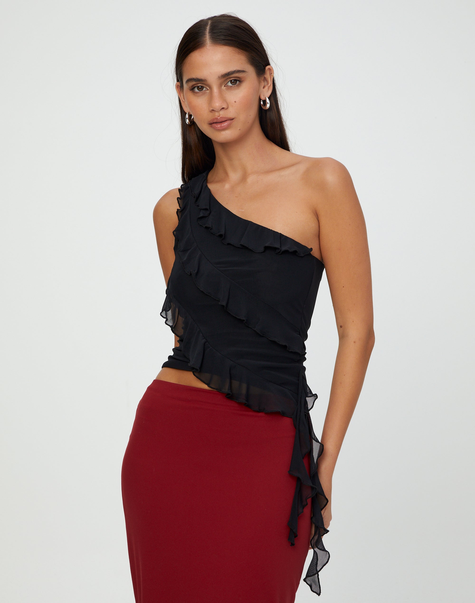 Supersoft One Shoulder Cut Out Top