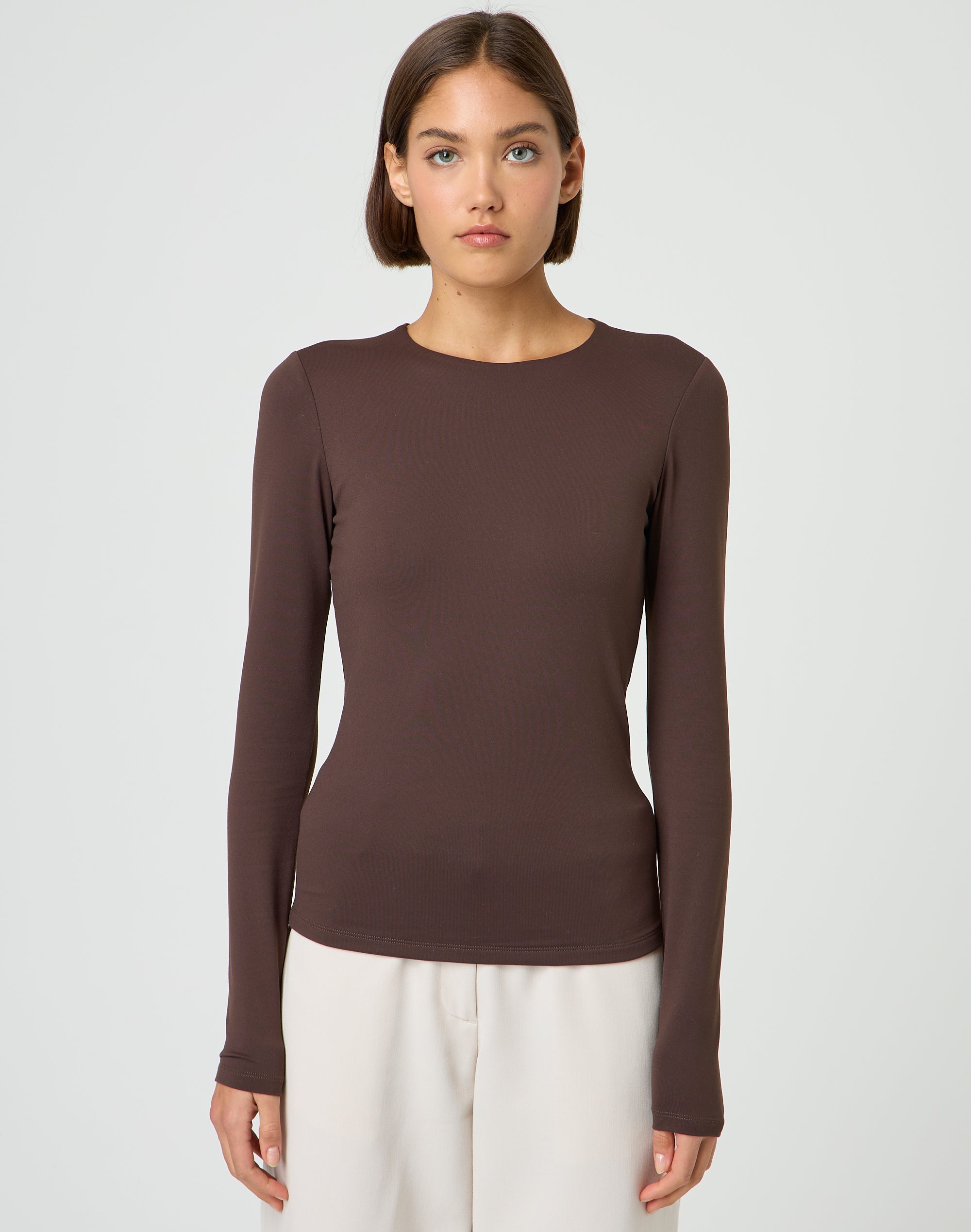 Supersoft Long Sleeve Top in Soy Bean