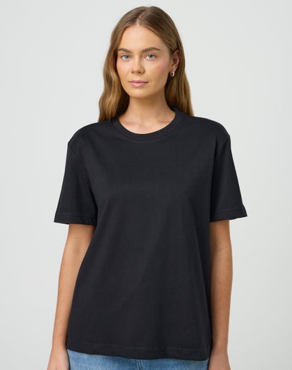 Oversized Boxy Tee in Black | Glassons