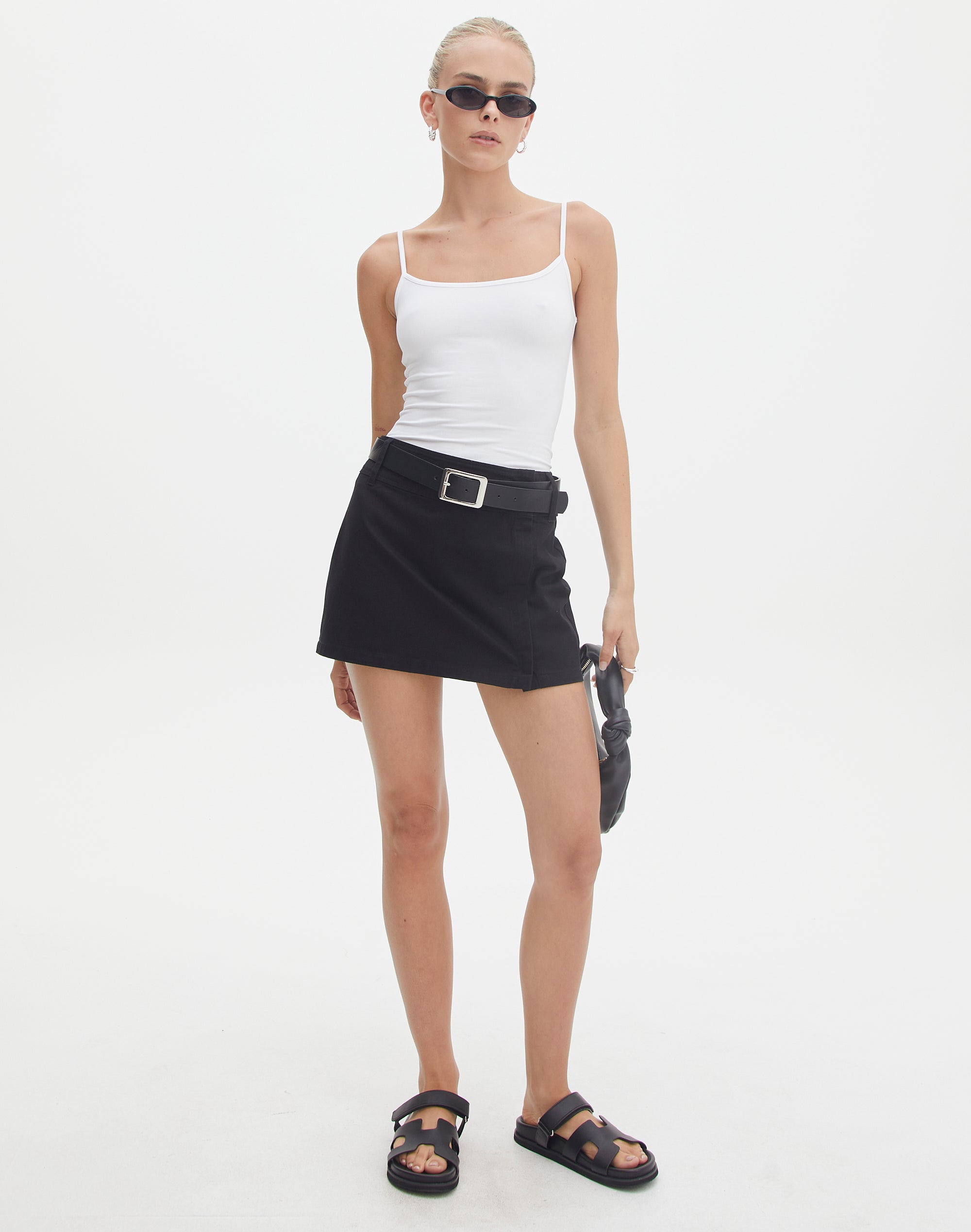 White mini clearance skirt glassons