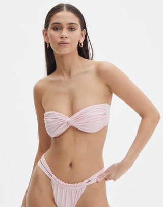 ASOS Micro bandeau with ruched front and skinny straps