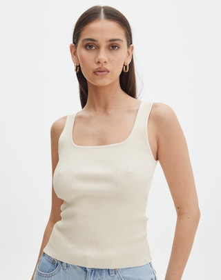 Square Neck Tank Top in Head In The Sand