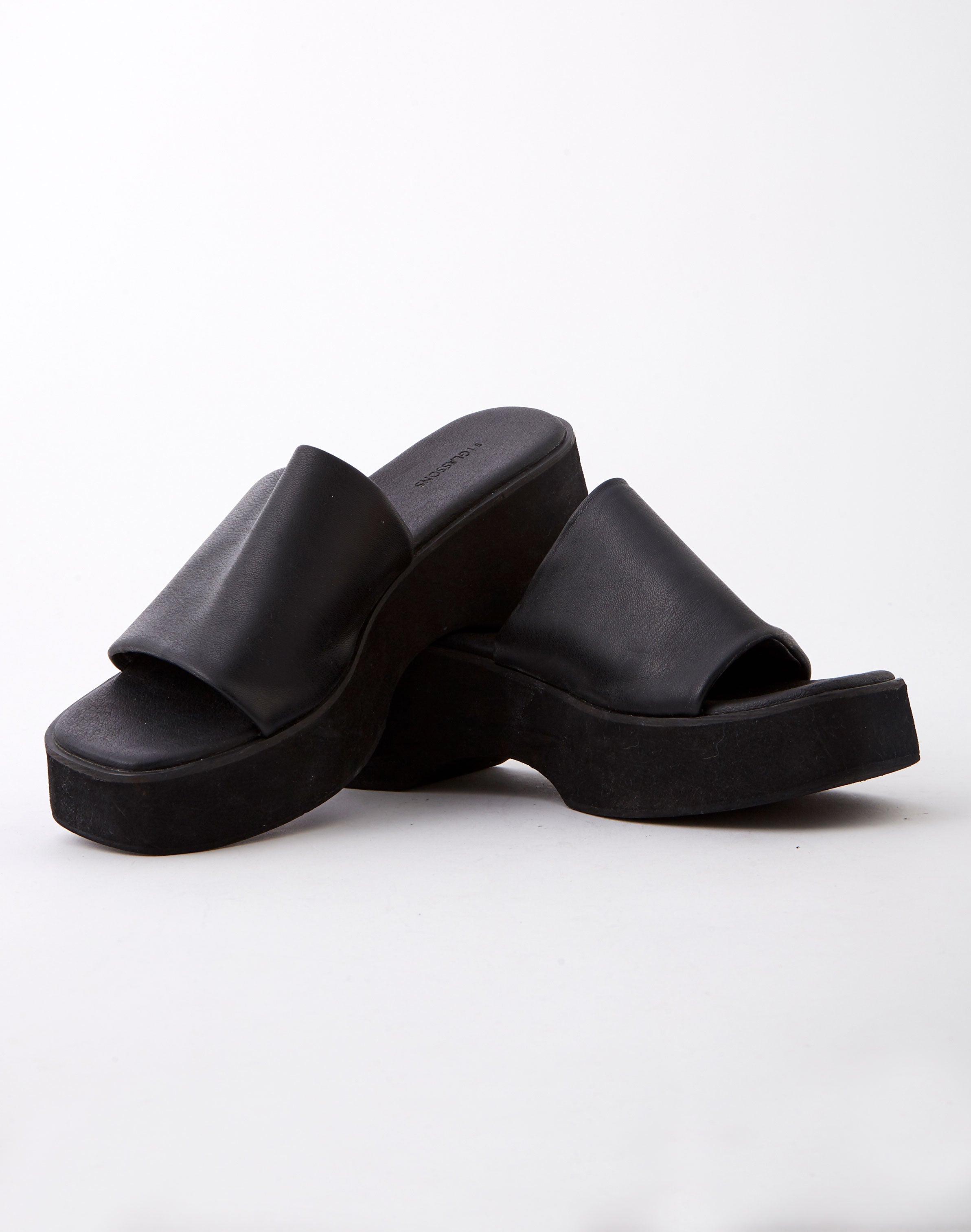 black platform slides