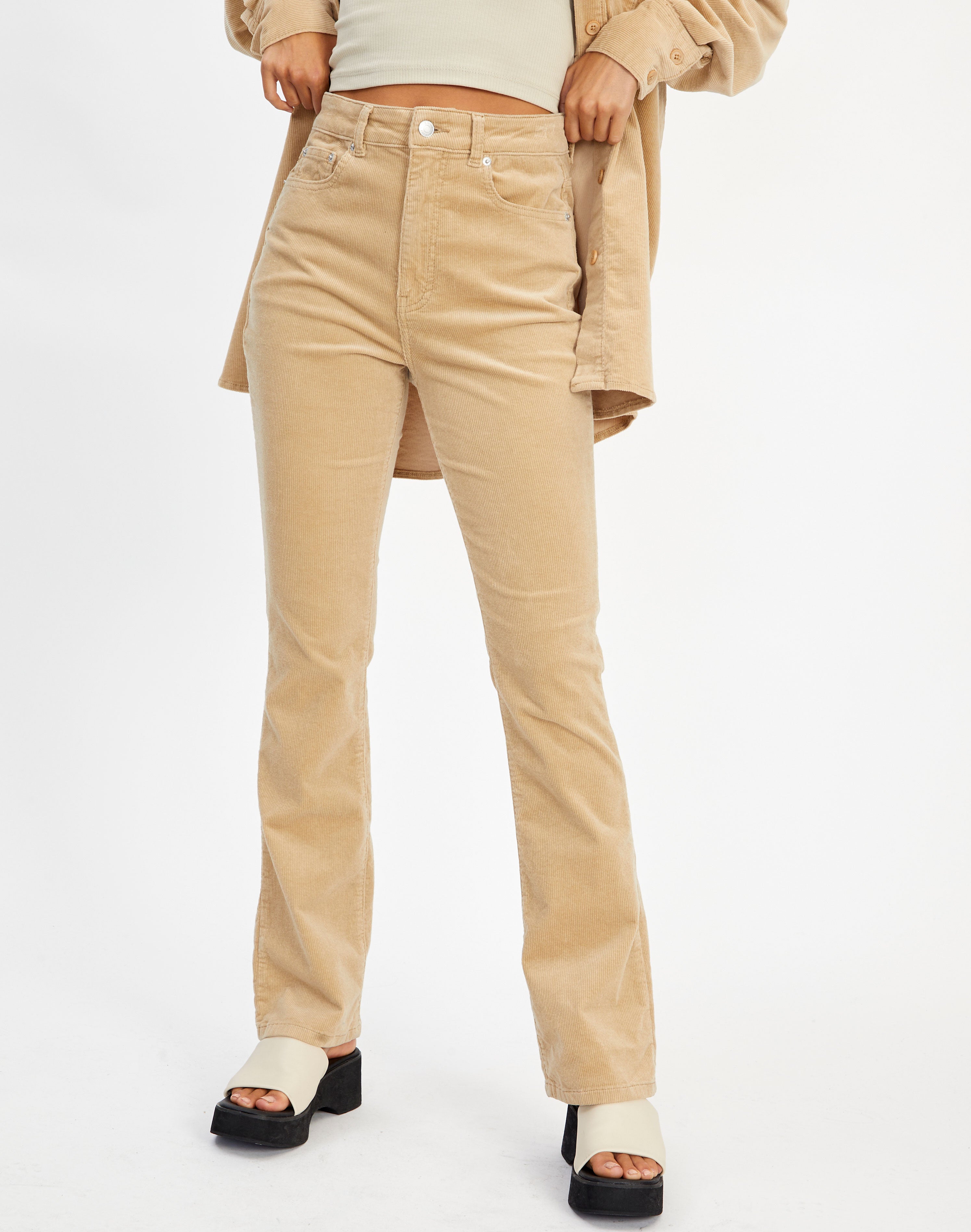 cord beige pants