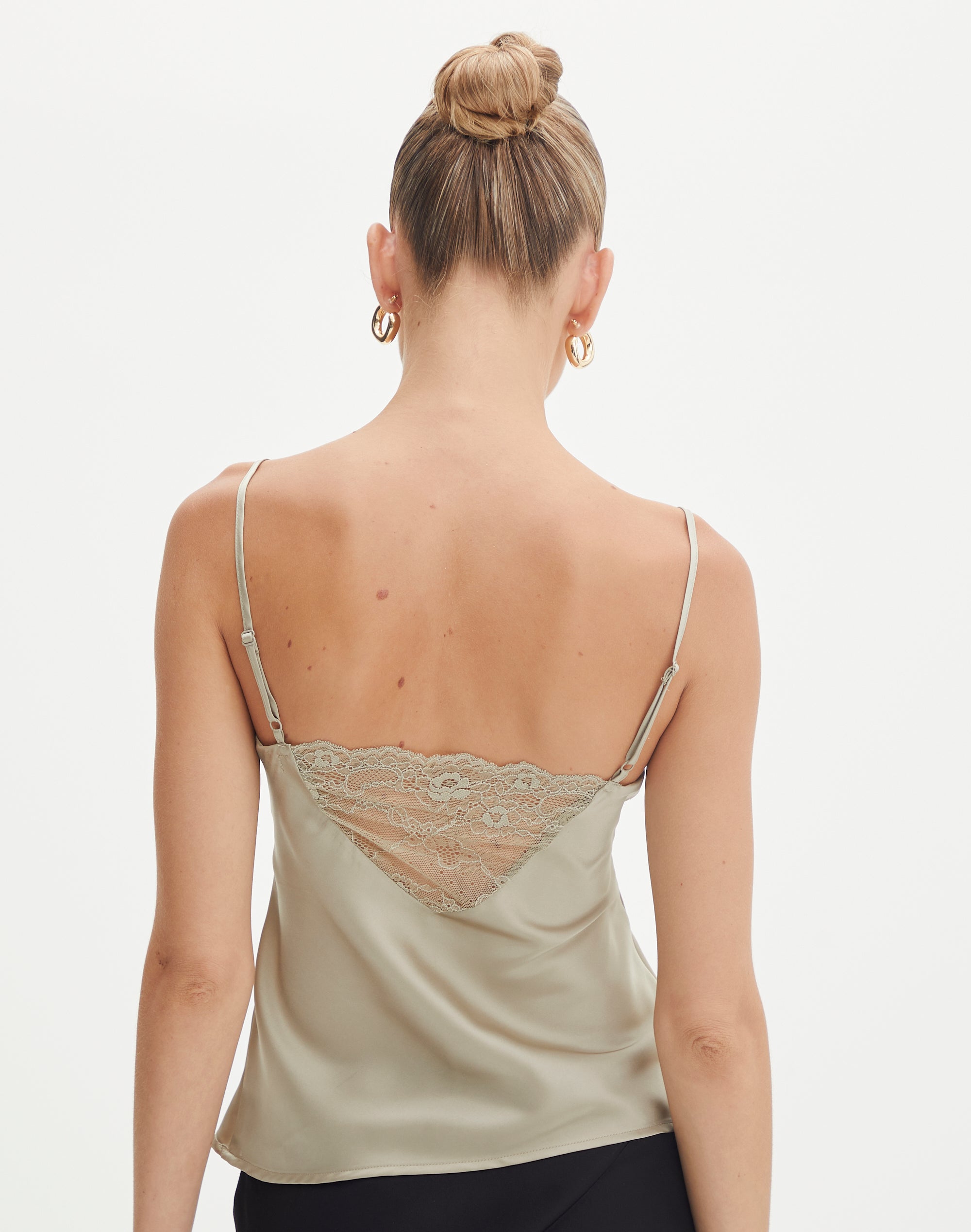 Twist Front Embroidered Cami