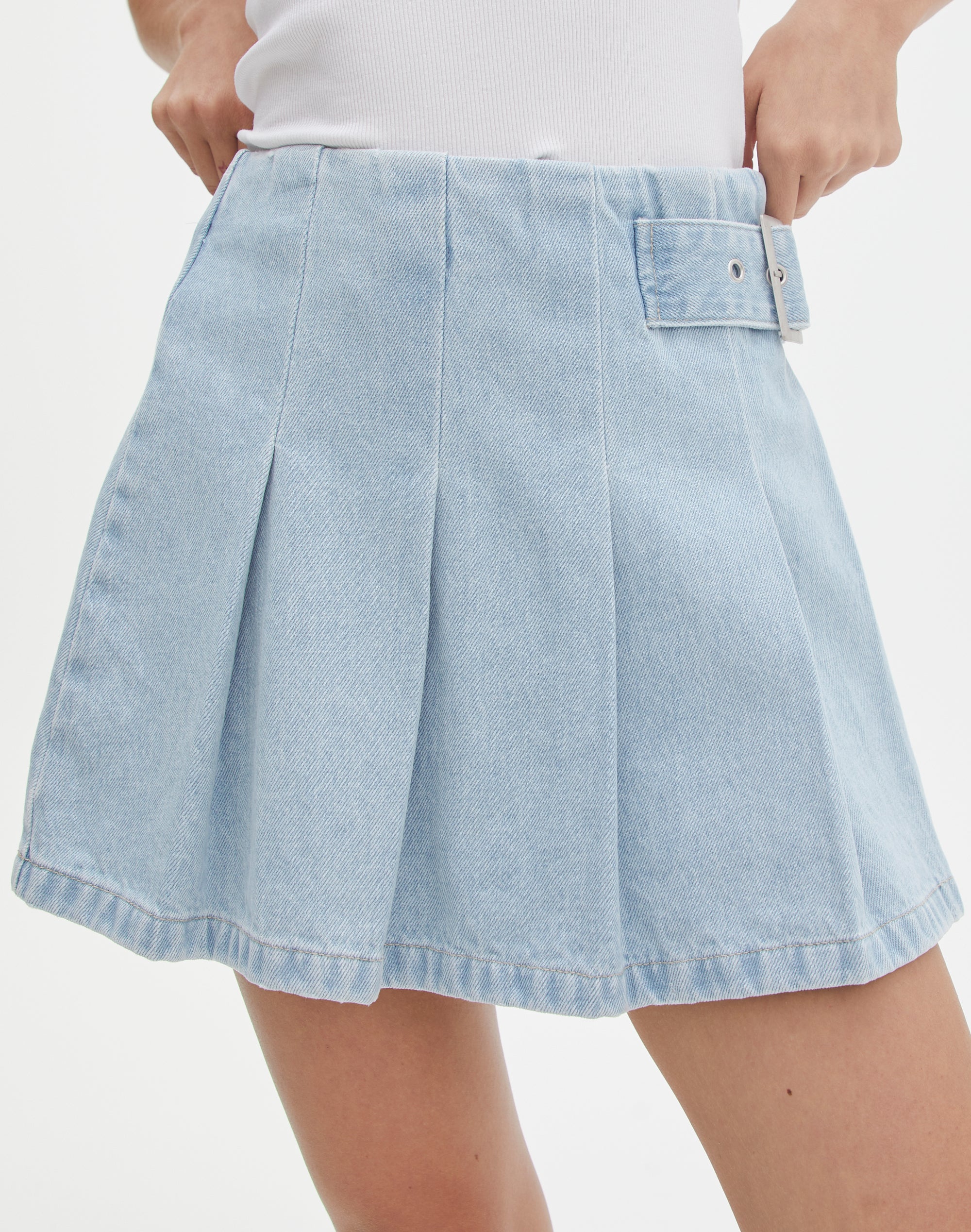 Mayoral Junior Girl's Chiffon Denim Skirt with Belt - Mayoral - Mayoral  Spring/Summer 2020/2021