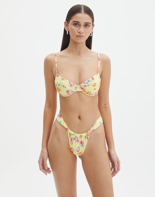 Gingham Cheeky Bikini Bottom in Picnic Check