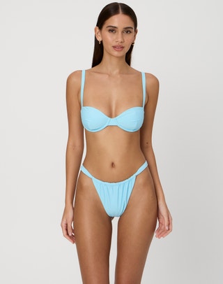 Padded Balconette Bikini Top in Calypso Blue