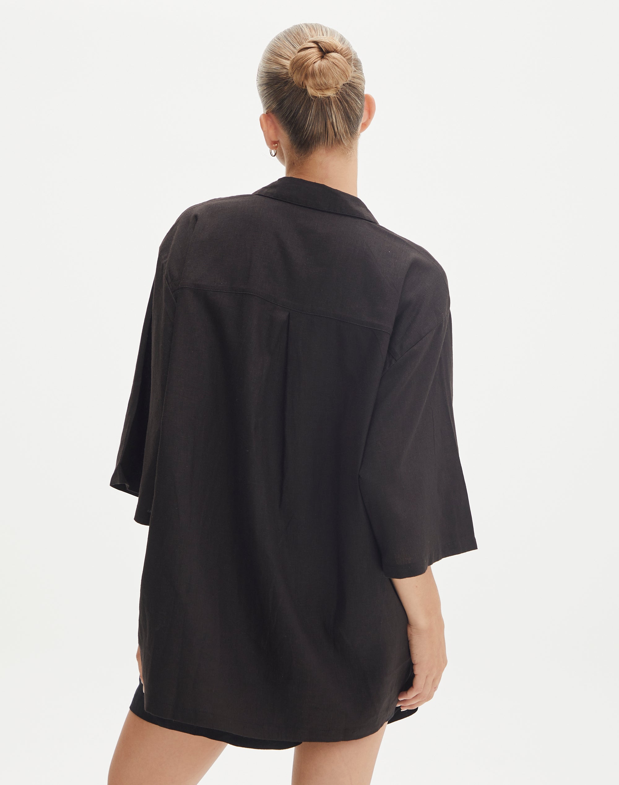 Supersoft Backless Short Sleeve Top in Make It Rain