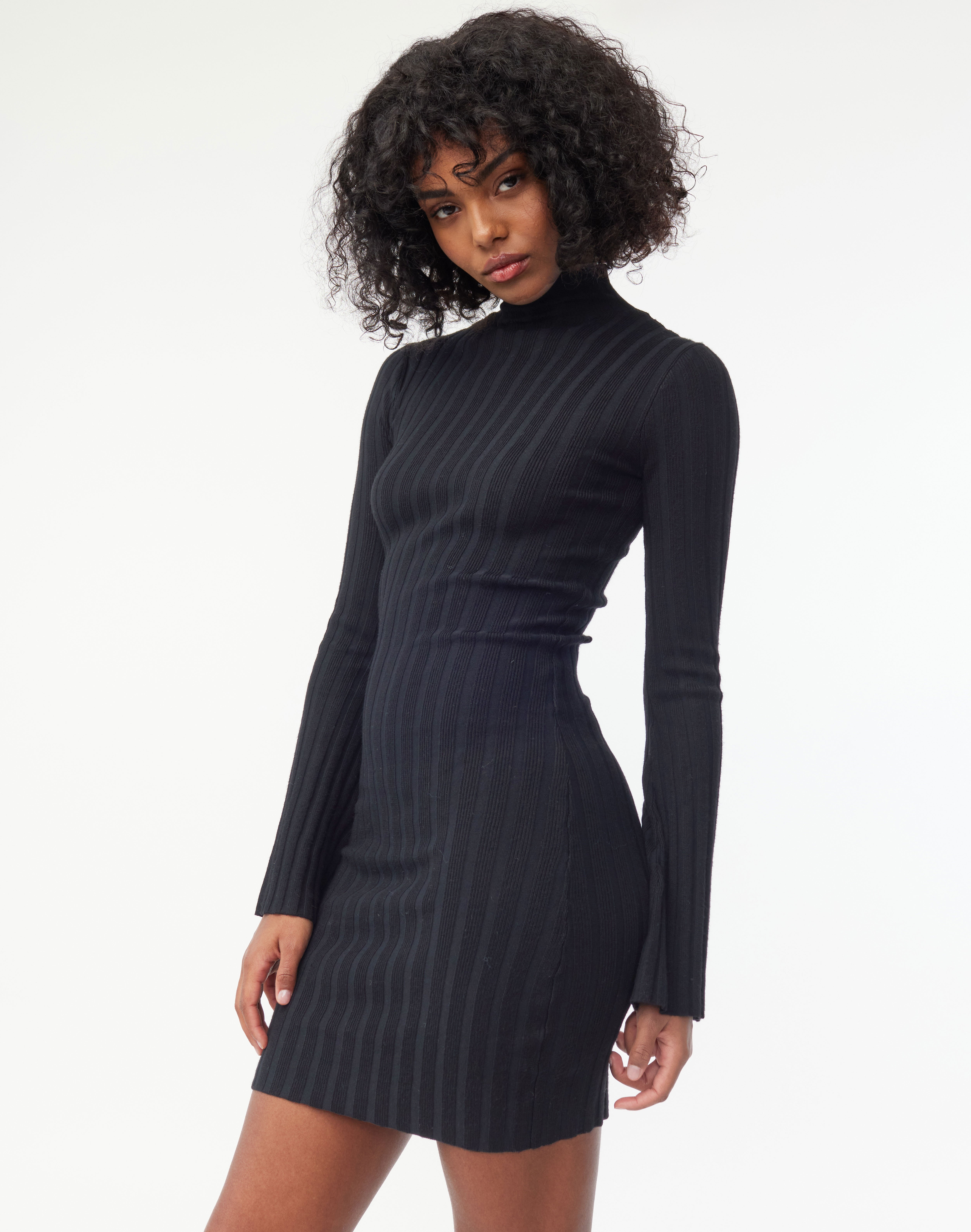 high turtleneck dress