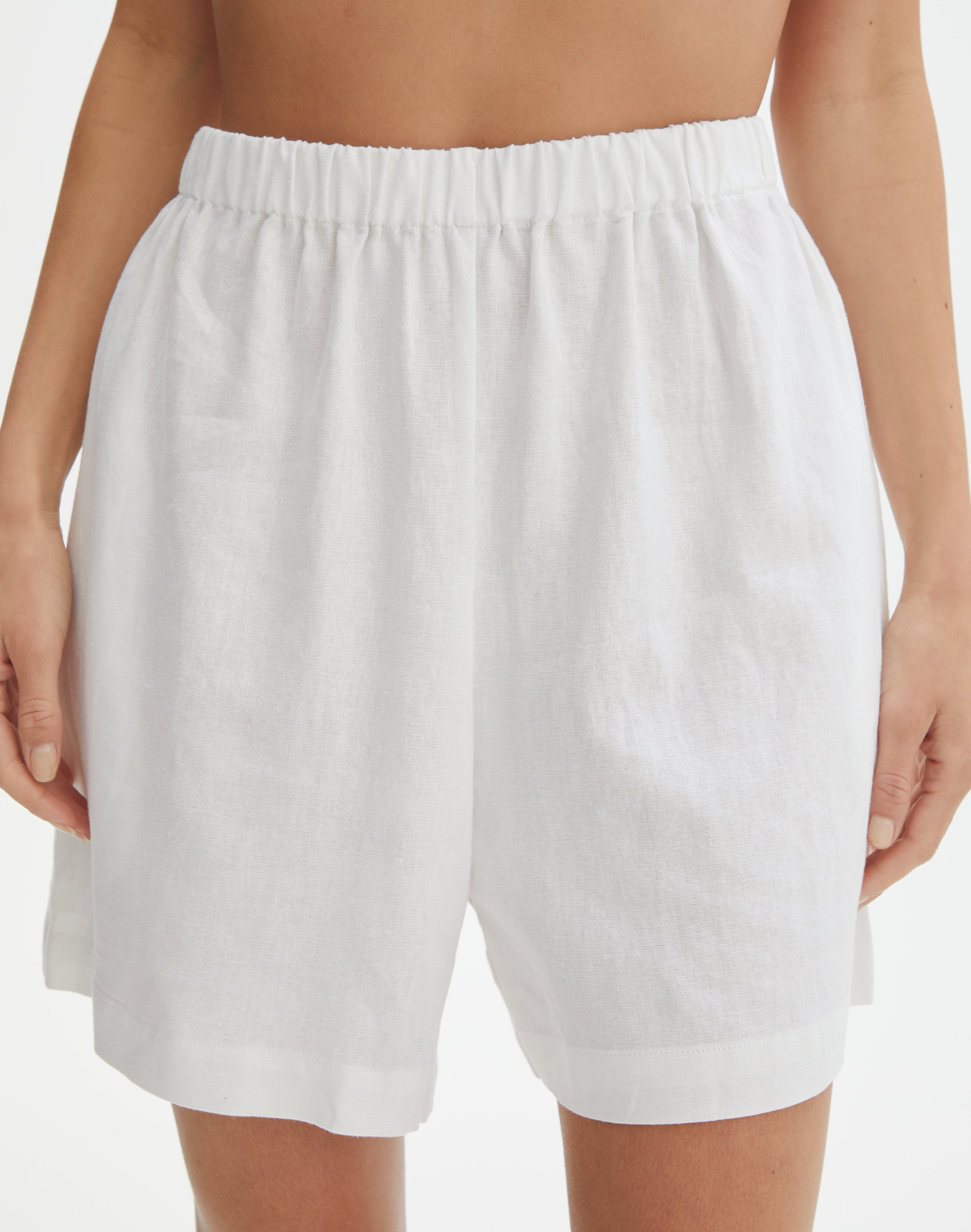 Longline Linen Shorts, Clothing Sale