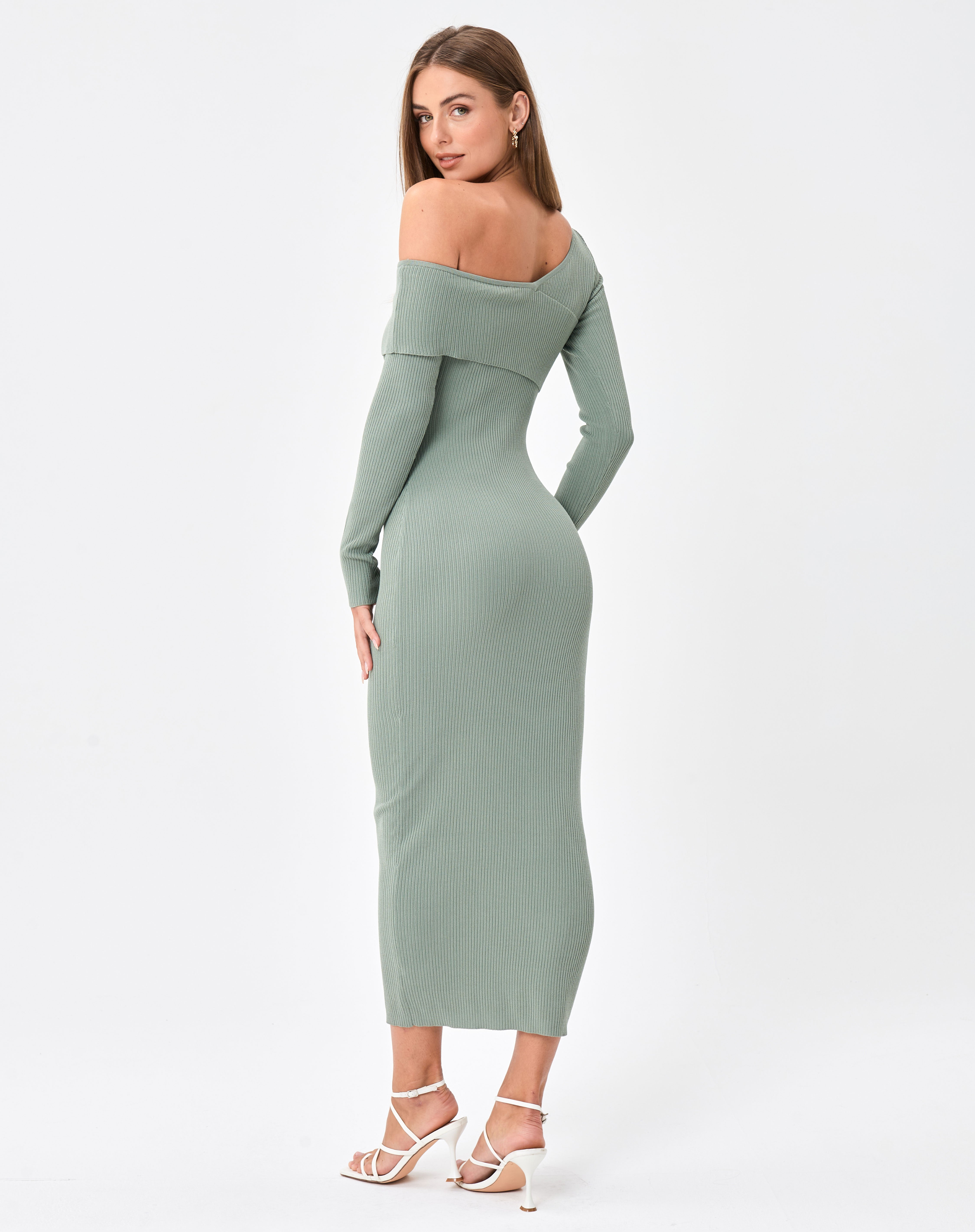 glassons off shoulder knit dress