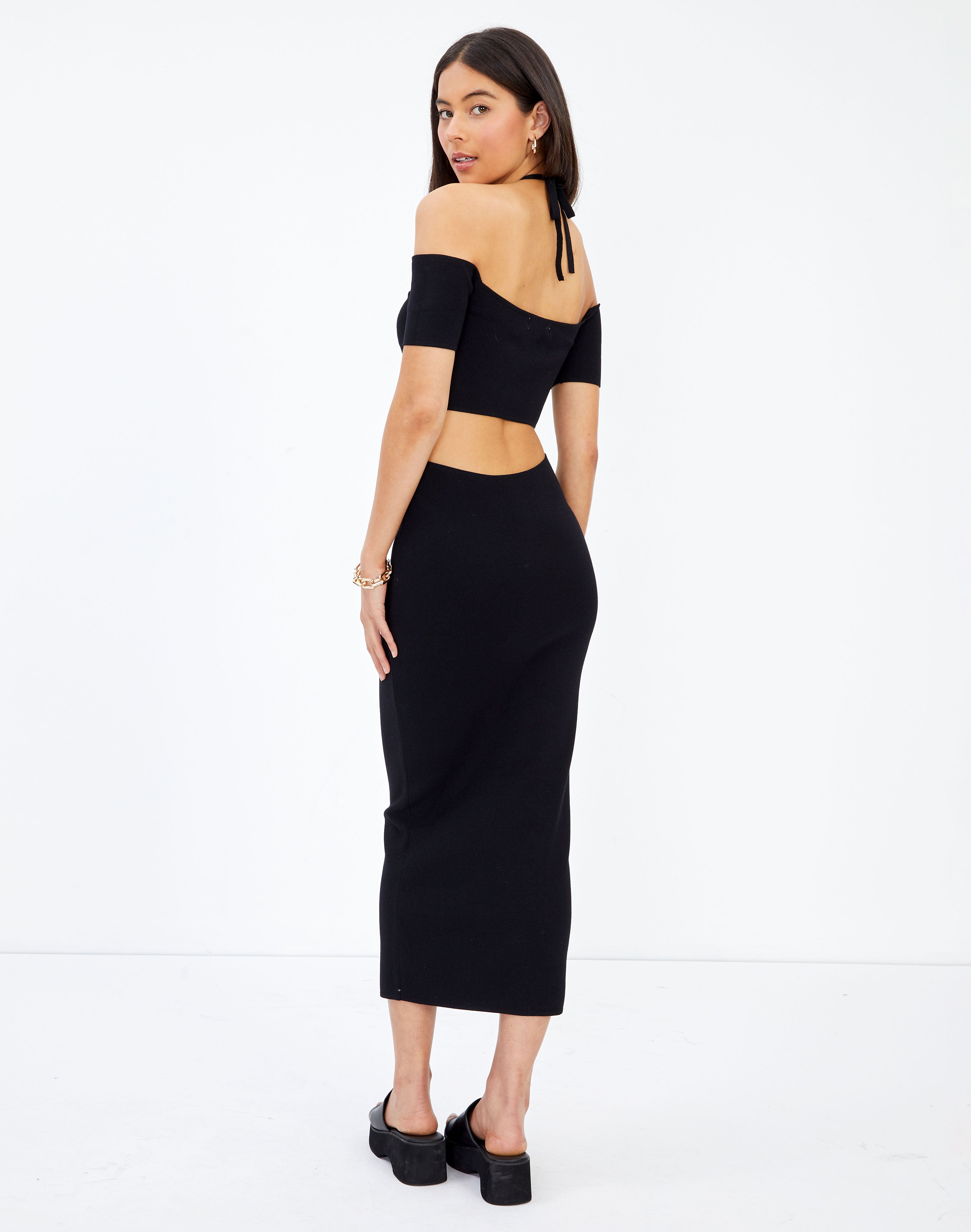 glassons off the shoulder knit dress